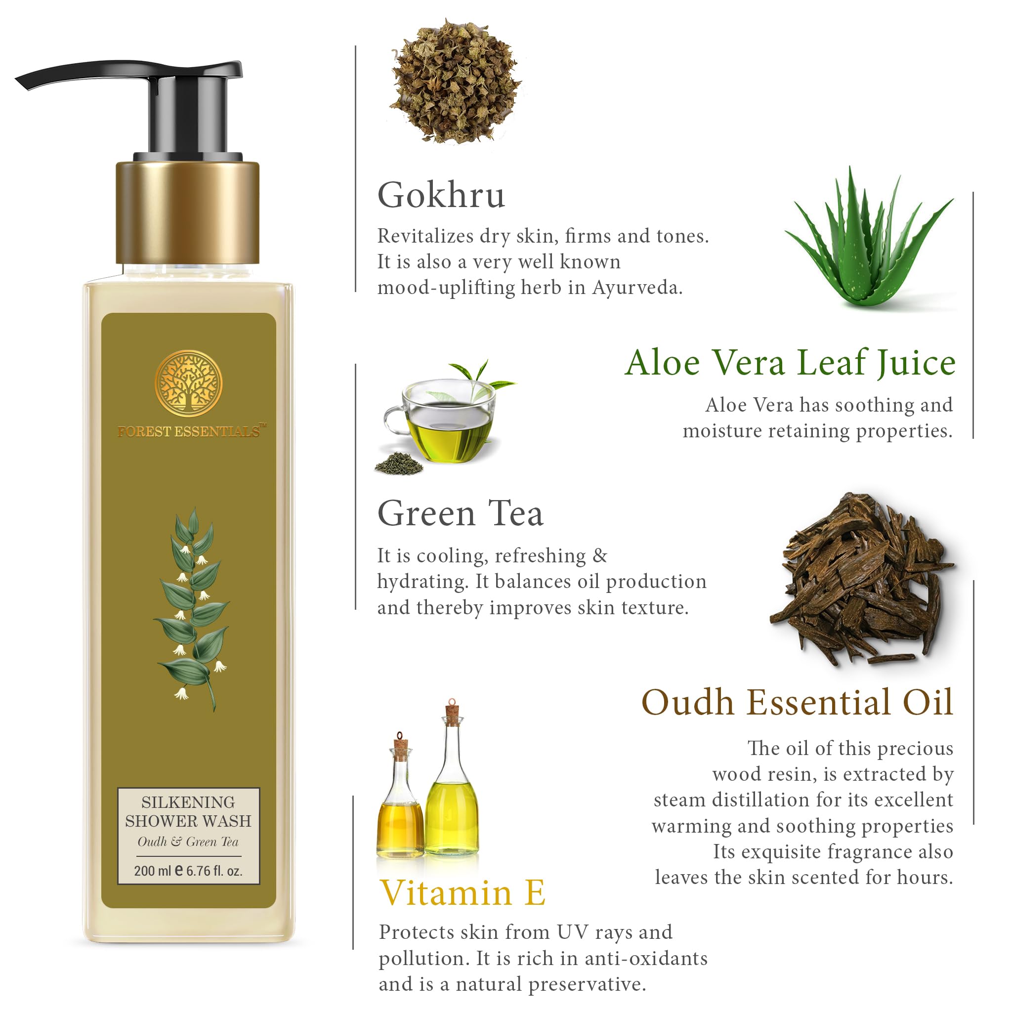 Forest Essentials Silkening Shower Wash Indian Rose Absolute – view 7