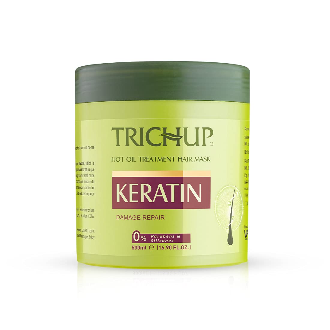 Trichup hair conditioning mask jar with keratin for dry hair