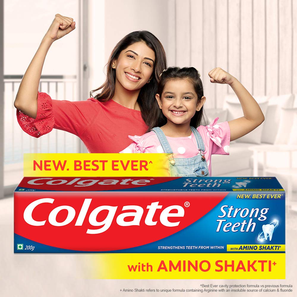 Colgate Strong Teeth Anticavity Toothpaste with Amino Shakti - 500gm (Pack of 2) – view 2
