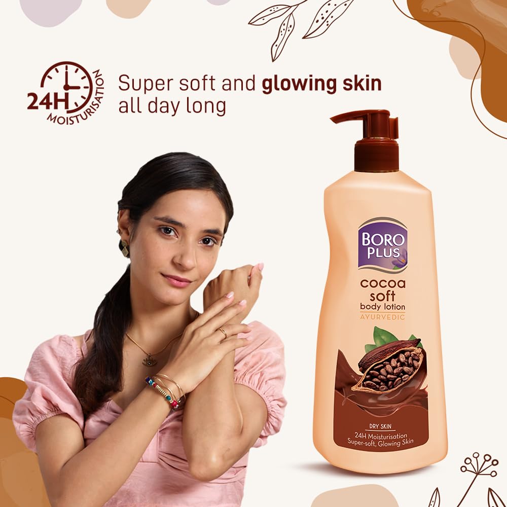 BOROPLUS Boro Plus Cocoa Soft Body Lotion For Skin Combination , 400 Ml, 1 Count – view 5
