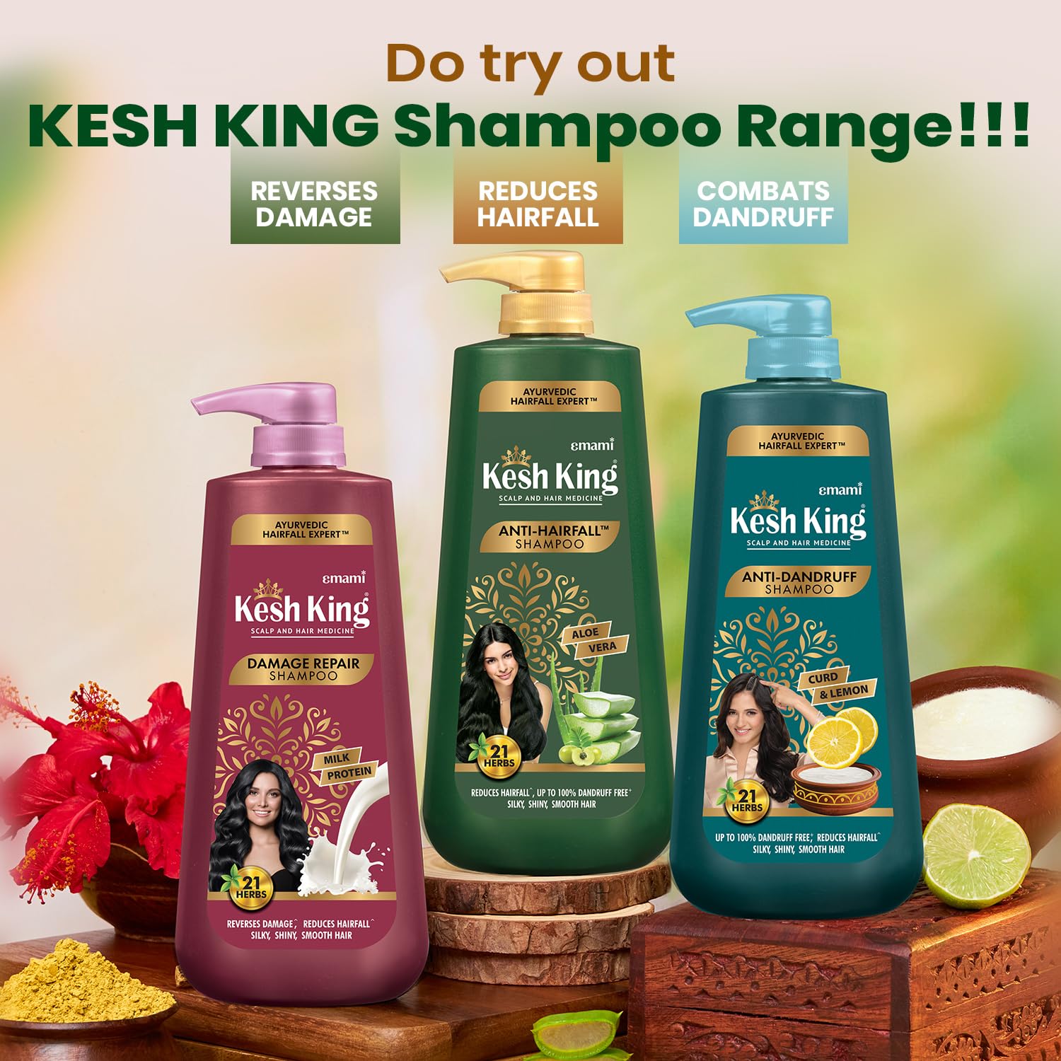 Kesh King Ayurvedic Anti Hairfall Shampoo Reduces Hairfall, 21 Natural Ingredients With The Goodness Of Aloe Vera, Bhringraja And Amla For Silky, Shiney, Smooth Hair, 1000Ml – view 5