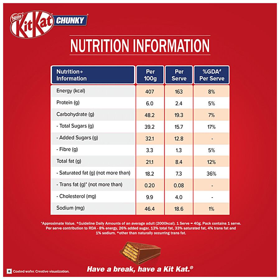 Nestle  Kitkat Chunky Milk Chocolate Bar 40 g – view 4