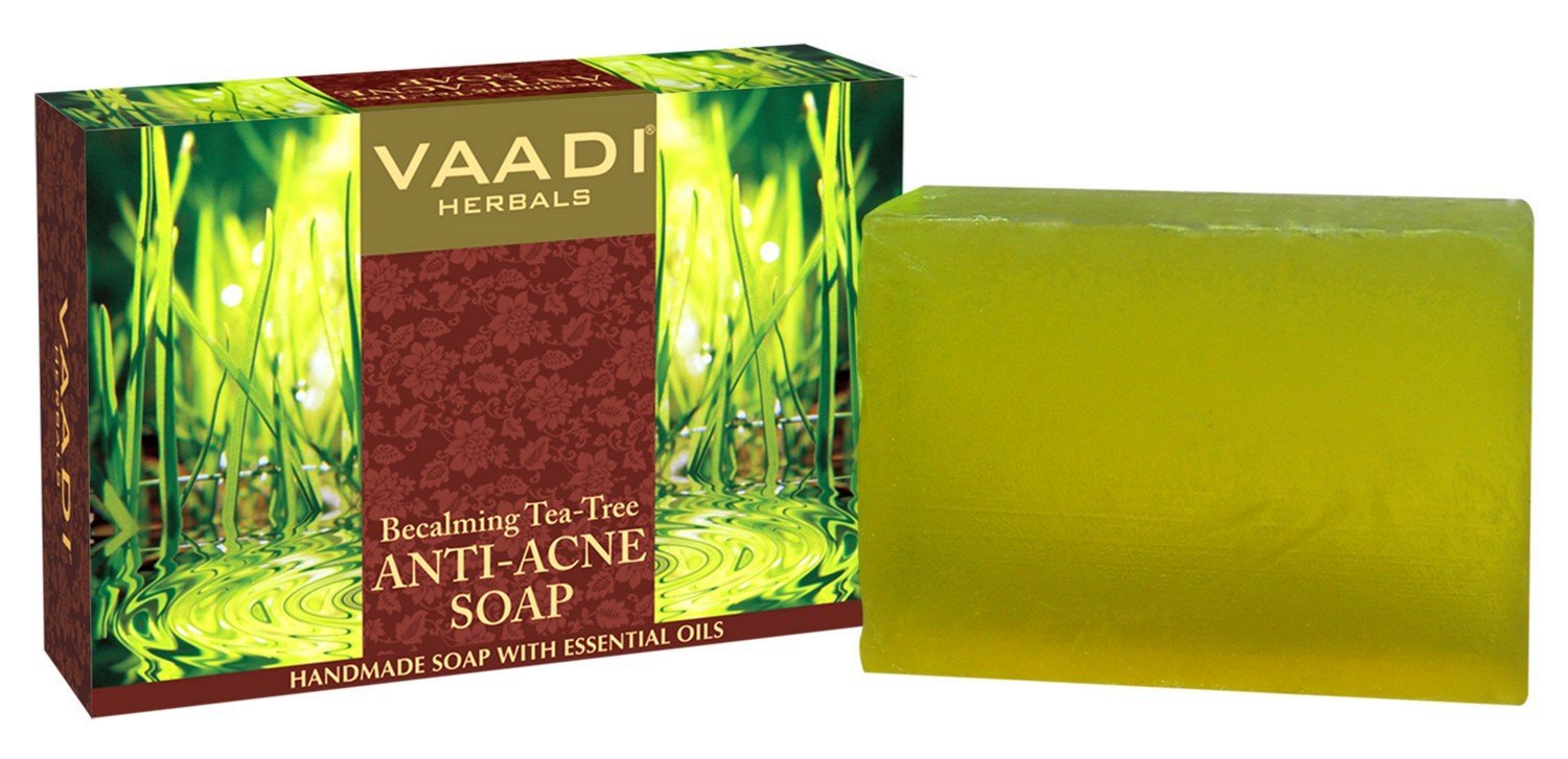 Pack of 12 olive green tea tree soap bars