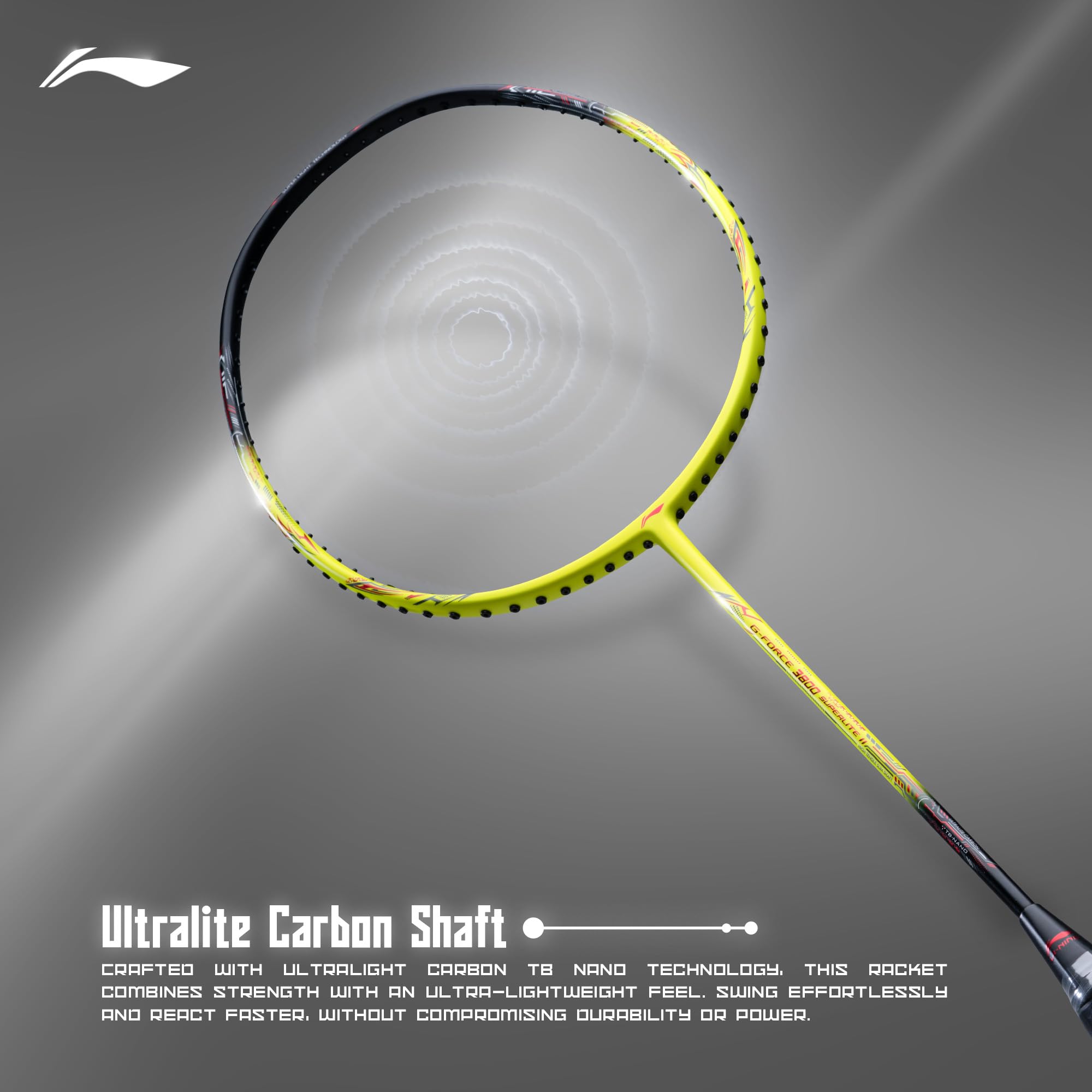 Li-Ning Li-Ning G-Force 3800 II Superlite Unstrung Badminton Racket with Full Cover – view 5