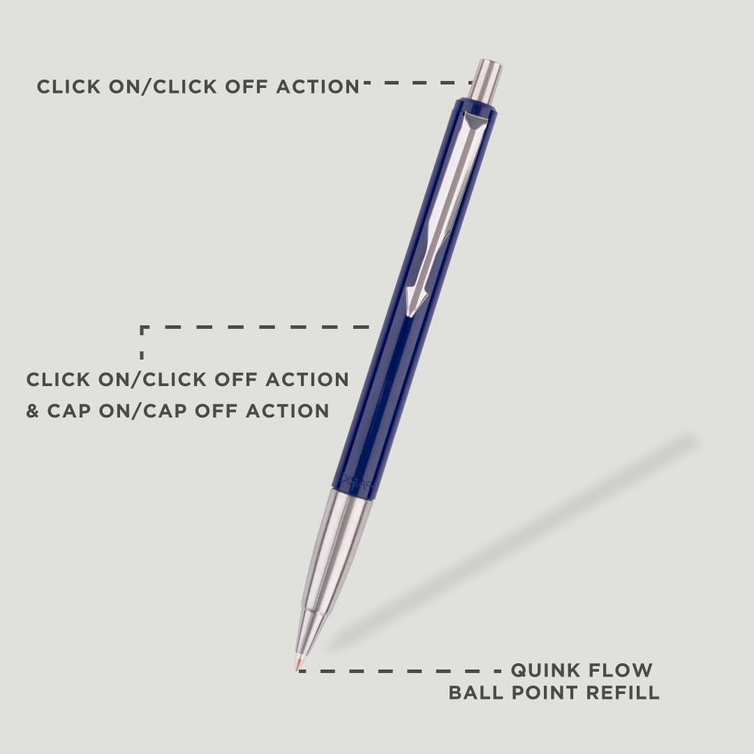 Parker Vector Standard Fountain Pen, Roller Ball Pen and Ball Pen - (Blue) – view 3