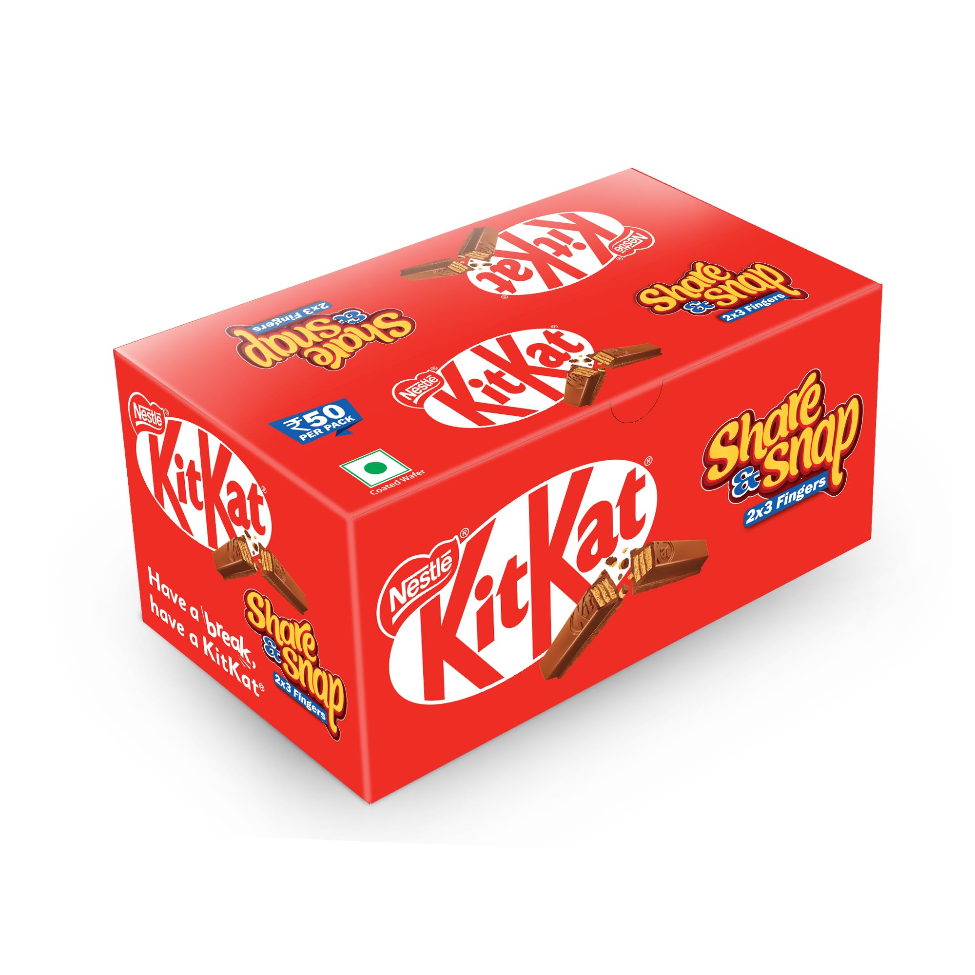 Pack of Kit Kat Share & Snap 2x3 finger bars