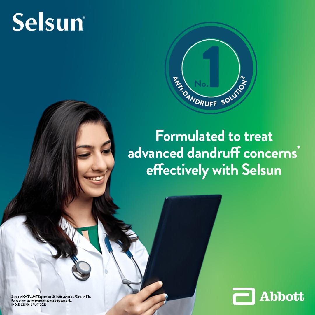 Abbott Selsun Suspension Anti Dandruff Shampoo, Clears away dandruff flakes, Relieves from excessive oil, Relieves from dandruff related itching (120ml) – view 5
