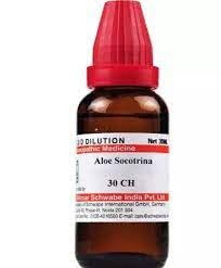 Aloe Socotrina 30 CH liquid bottles by Dr. Willmar Schwabe India