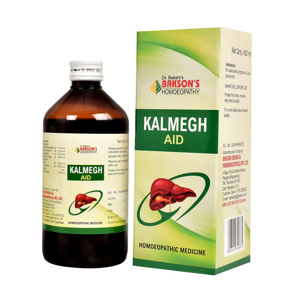 Bakson Kalmegh Aid Syrup 450 ml bottle front view