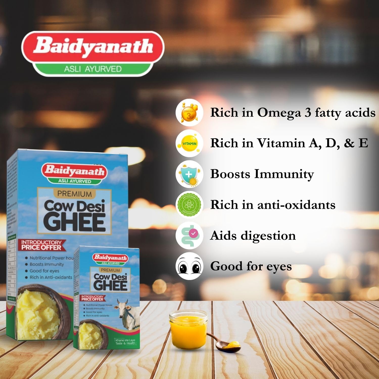Baidyanath Cow Desi Ghee - 1 Litre – view 3