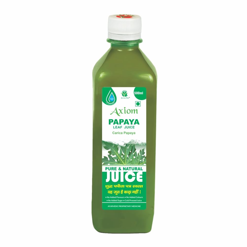 Axiom papaya leaf juice bottle for adult herbal wellness use