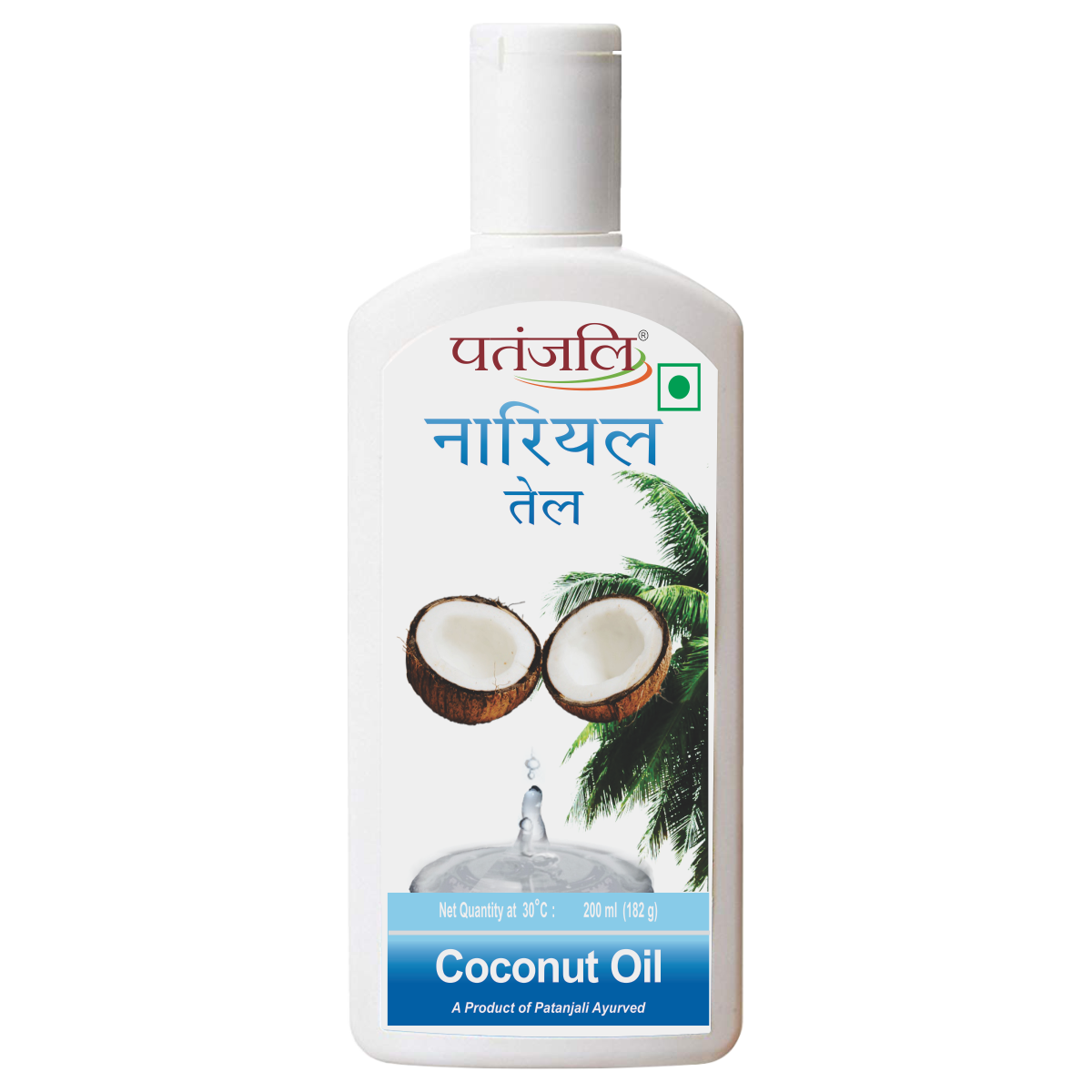 Patanjali 200 ml coconut oil jar for hair and skin