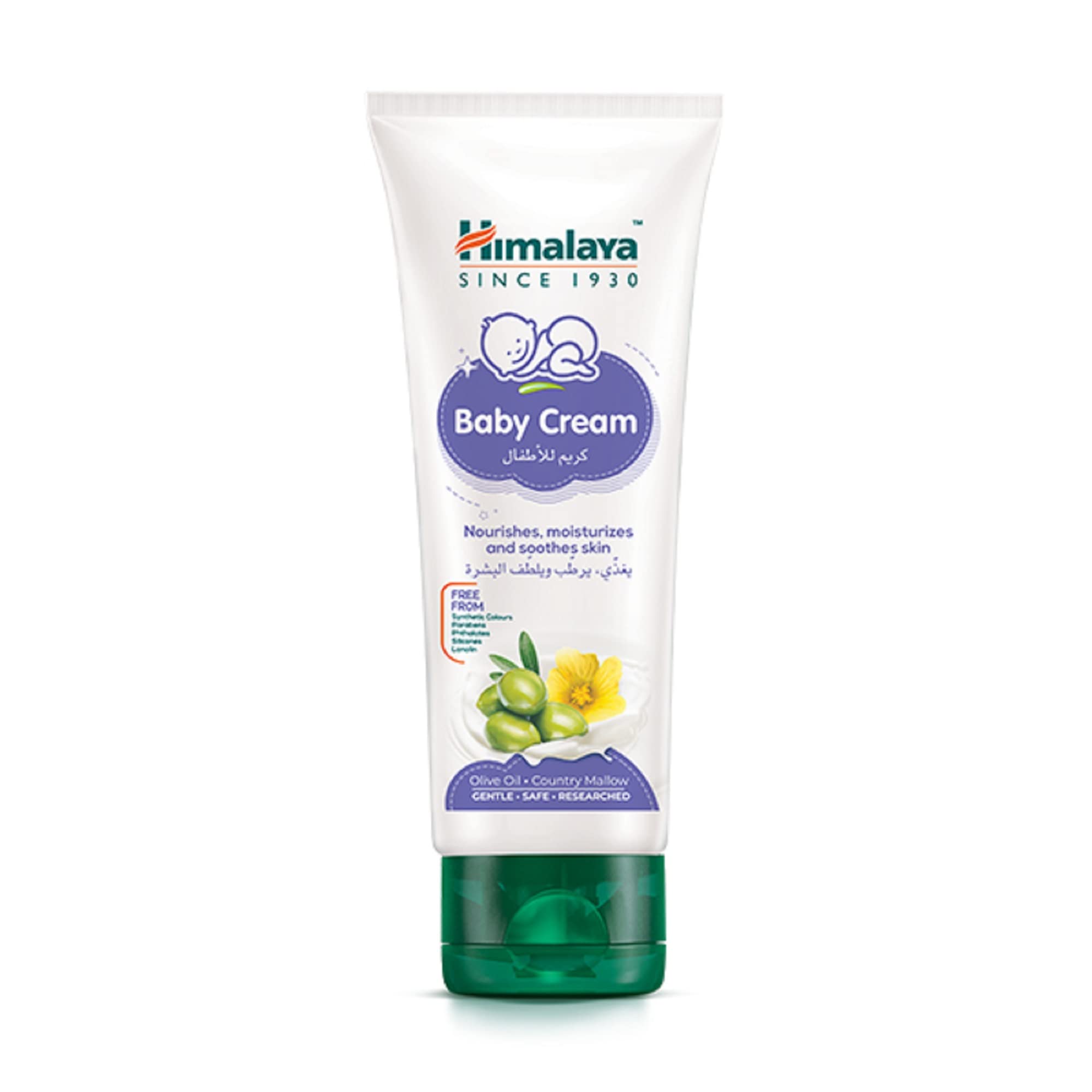 Himalaya Baby Cream 100ml almond-scented baby moisturizer tube