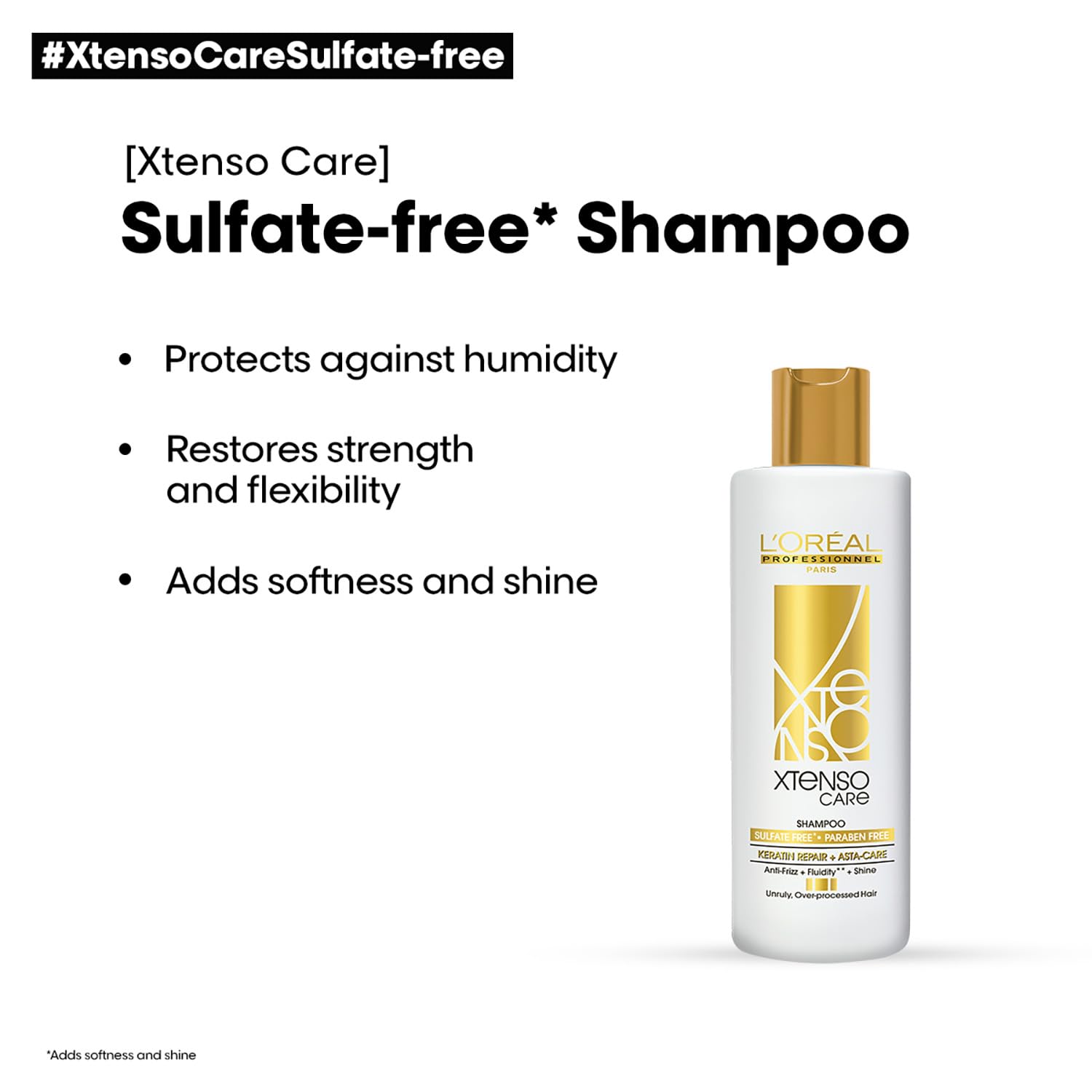 L'OREAL PROFESSIONNEL PARIS Xtenso Care Sulfate-Free* Shampoo 250Ml And Hair Masque 200Ml Combo For All Hair Types (Pack Of 2) – view 3