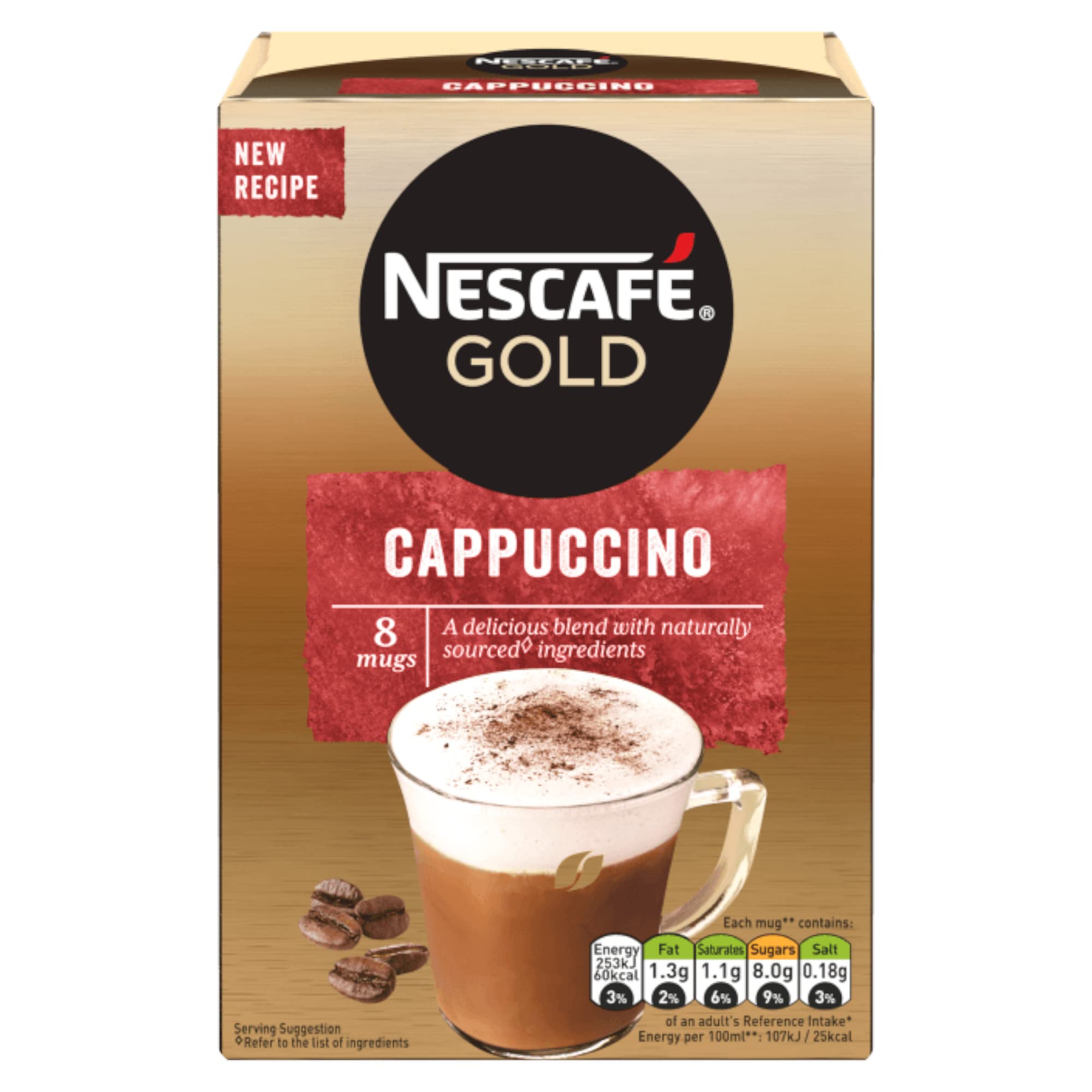 Nescafe Gold Cappuccino coffee powder pouch 136 g bag