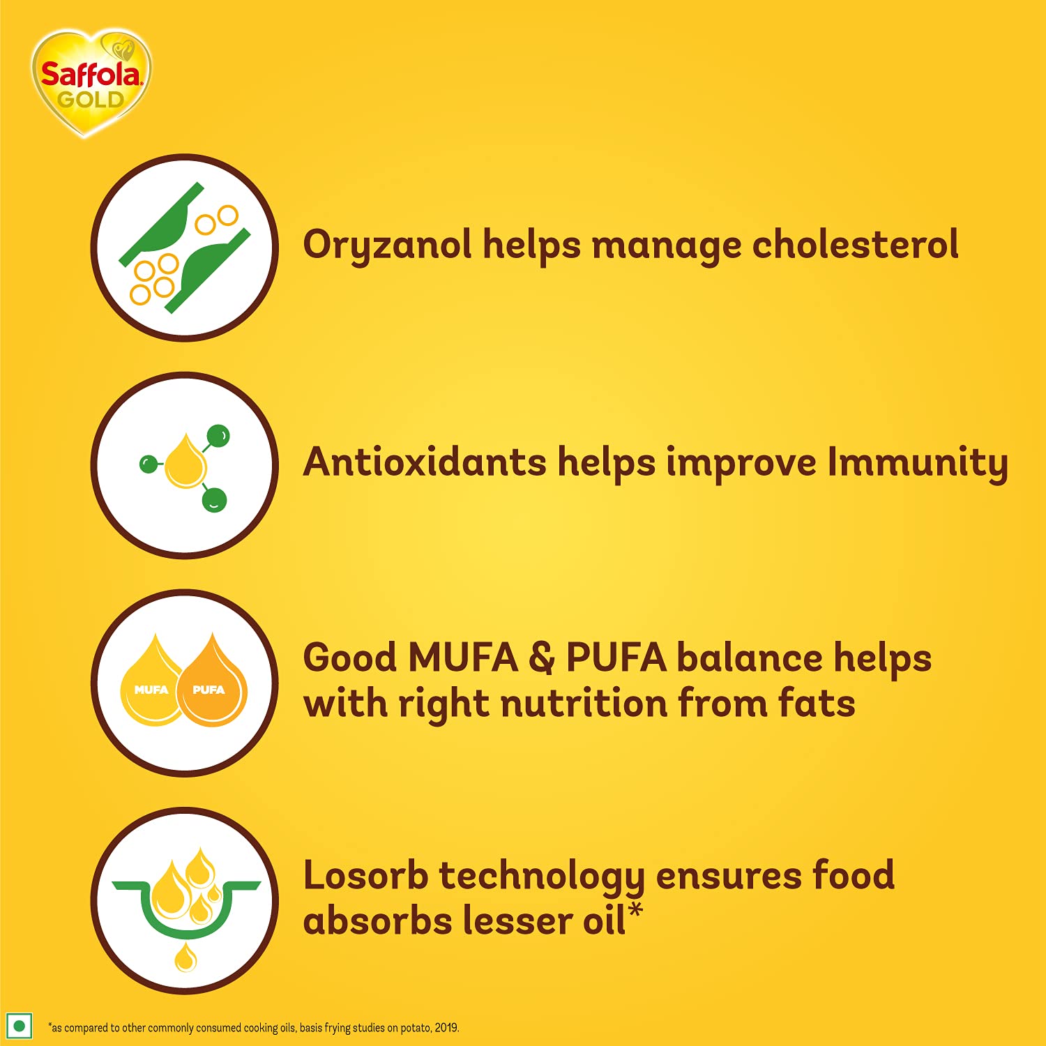 Saffola Gold Refined Oil – view 3
