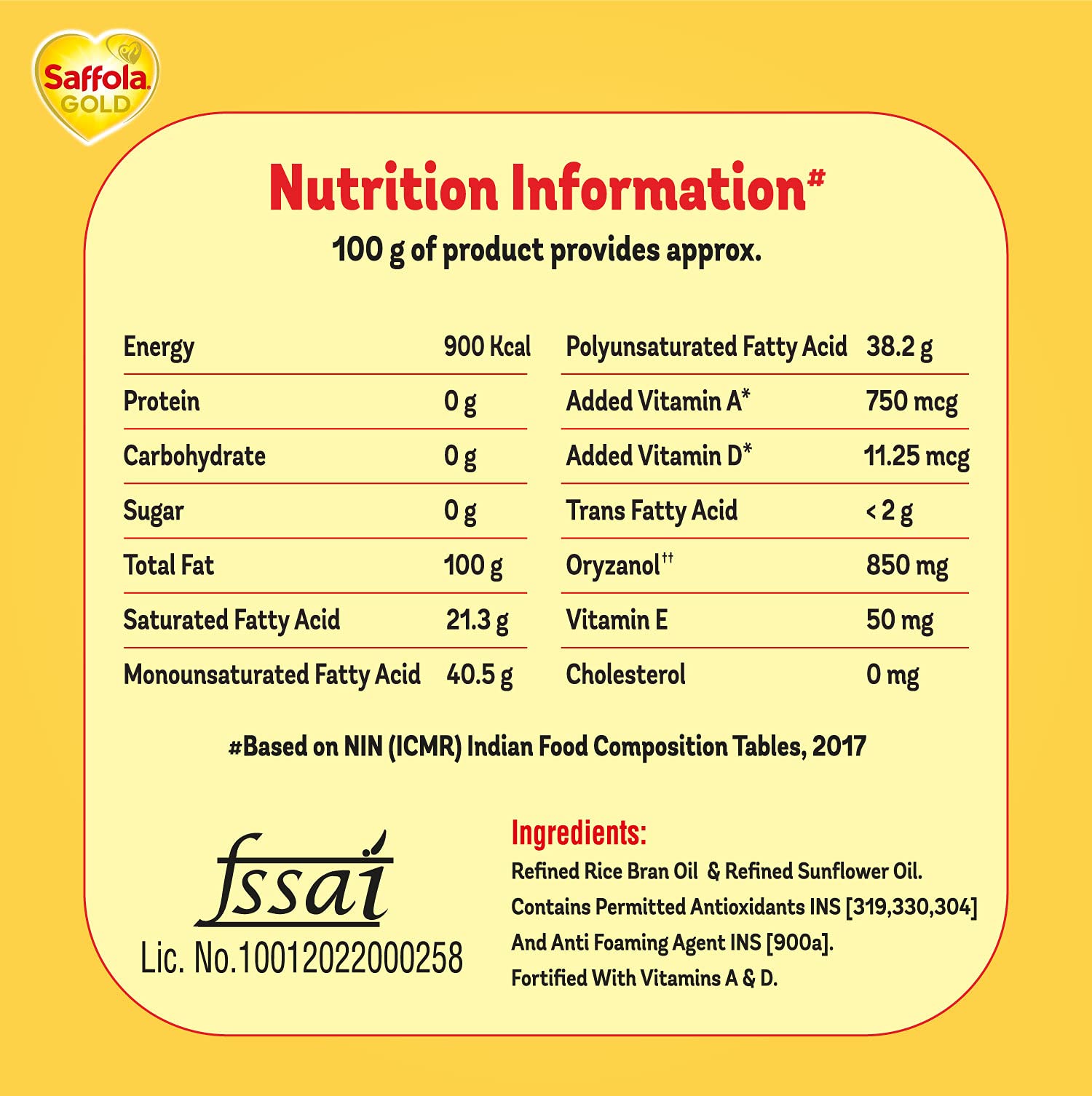 Saffola Gold Refined Oil – view 6