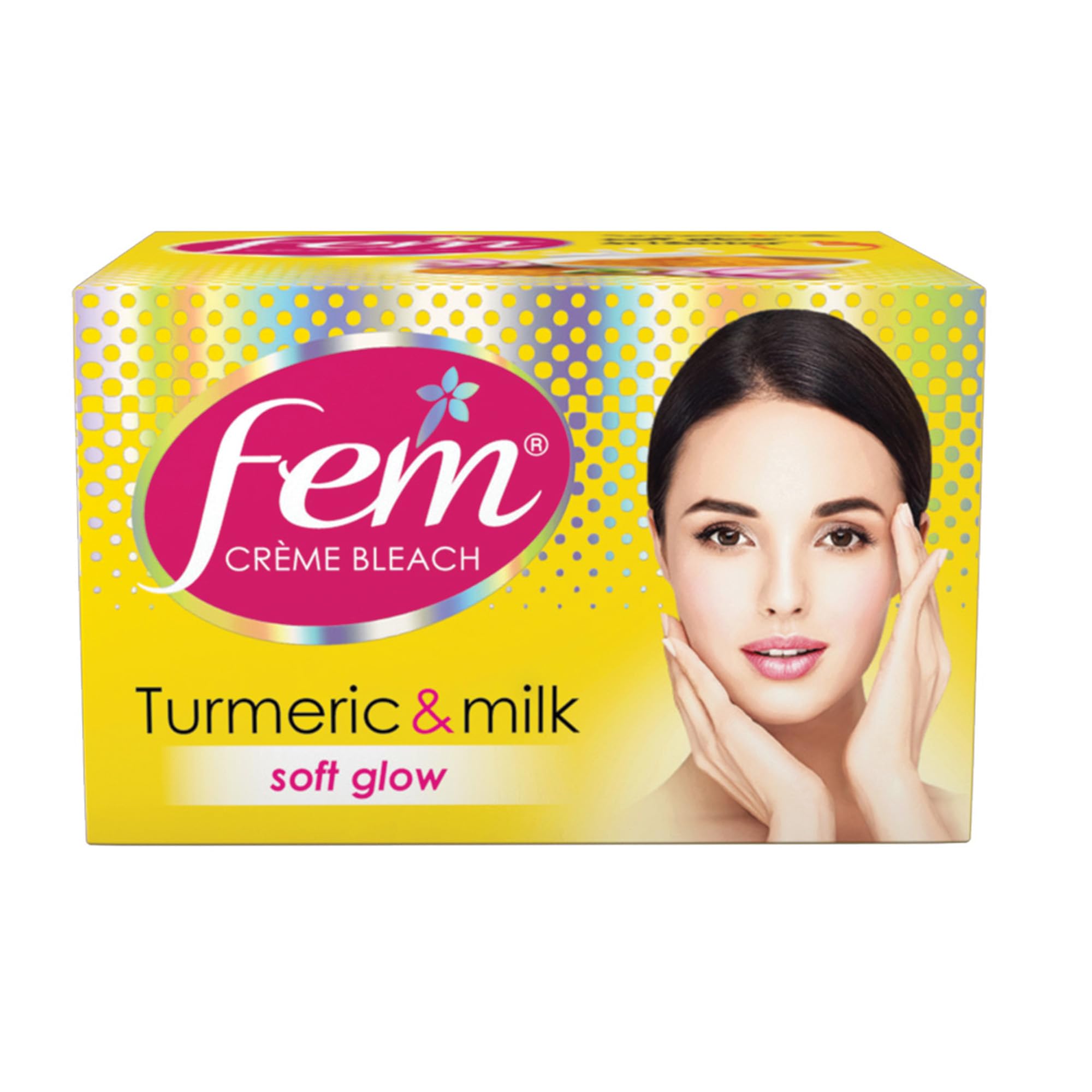 FEM Turmeric Herbal Bleach 24g jar and outer pack