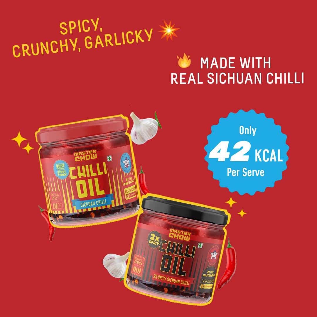 MasterChow Combo Of Mild Chilli Oil Sauce&Double Trouble 2X Spicy Sichuan Chilly Oil Sauce(New Launch) – view 2