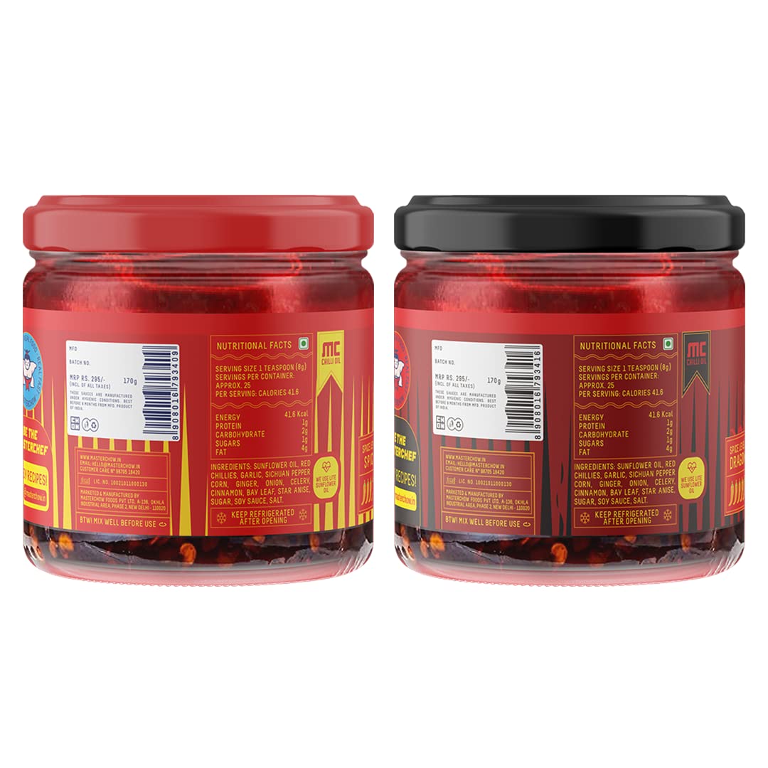 MasterChow Combo Of Mild Chilli Oil Sauce&Double Trouble 2X Spicy Sichuan Chilly Oil Sauce(New Launch) – view 7