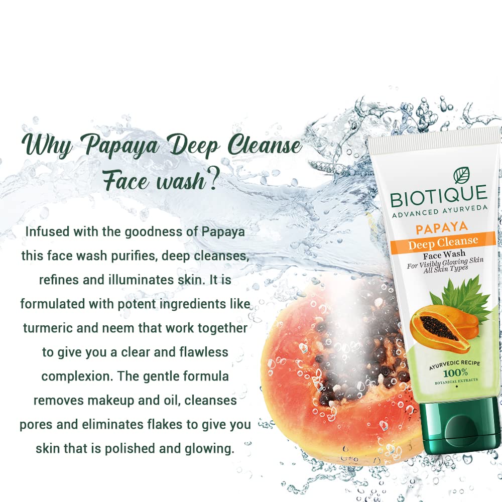 Biotique Papaya Deep Cleanse Face Wash – view 5