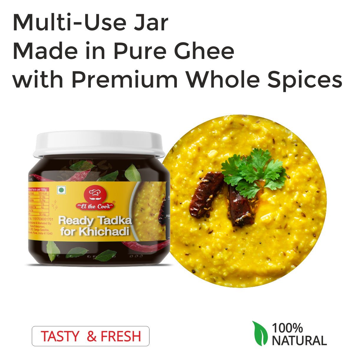 El The Cook Masala Khichdi Tadka Jar - 180g – view 4