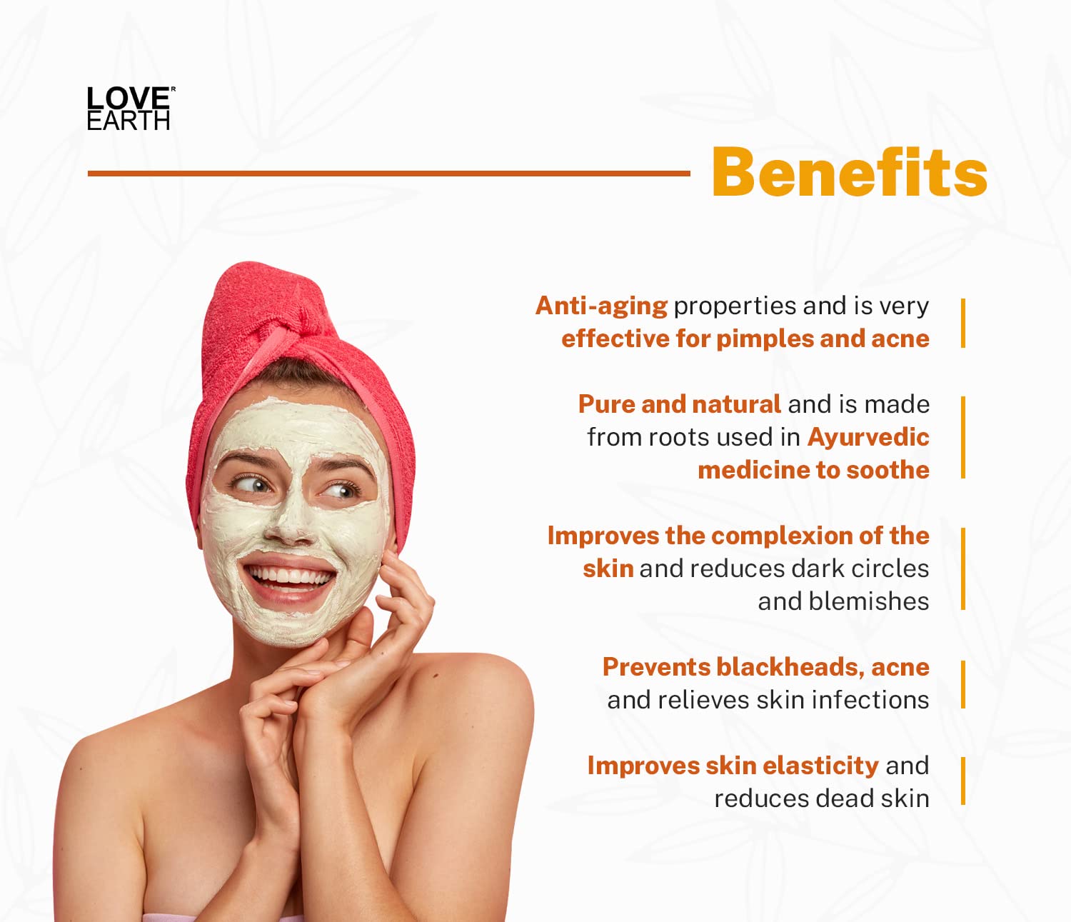 Love Earth Haldi Chandan Rose Face Pack With Amba Haldi & Chandan, For Face & Body, Paraben Free 30gm – view 4