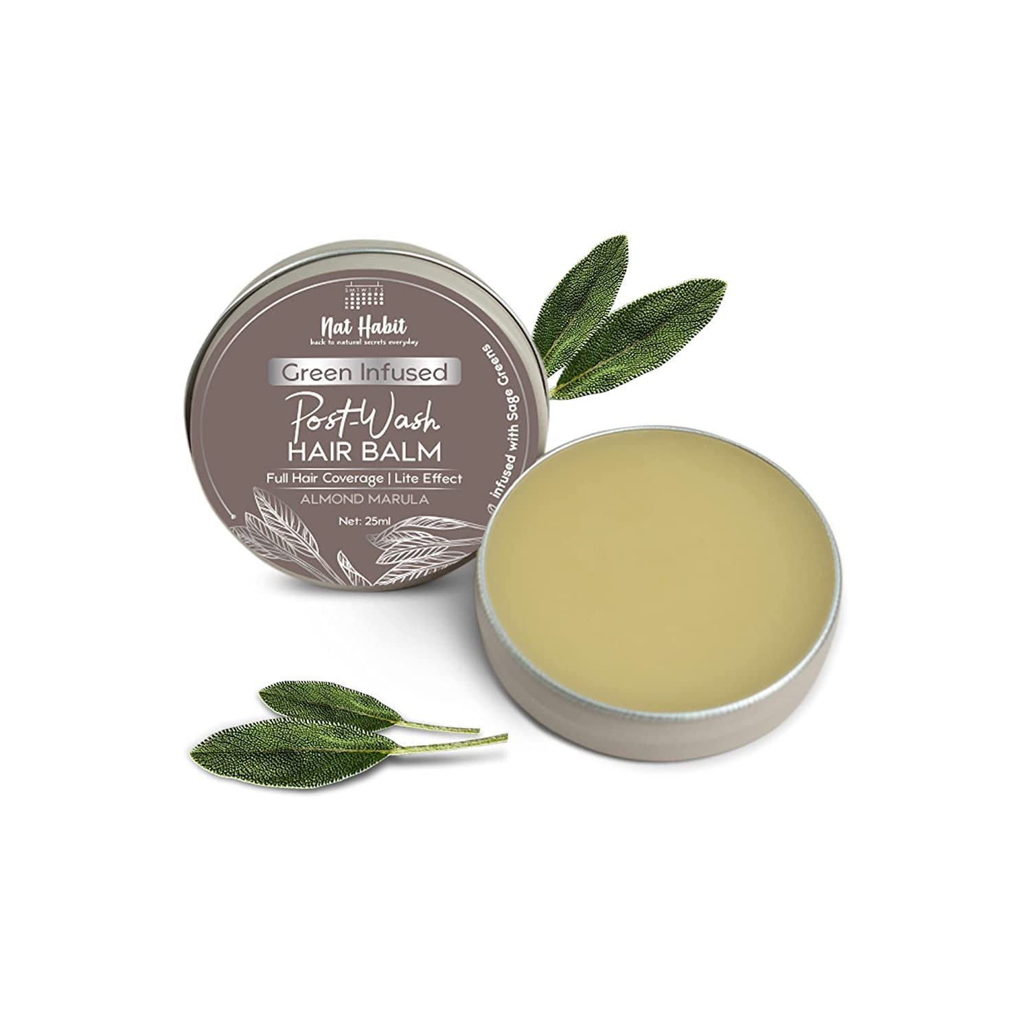 Nat Habit Almond Marula post-wash hair balm for smooth shine