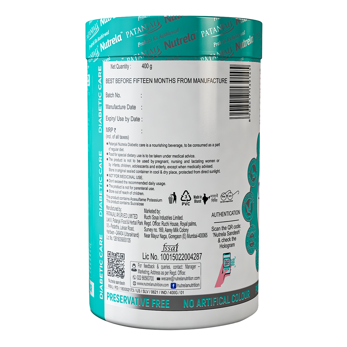 Patanjali Nutrela Diabetic Care 400 g – view 2