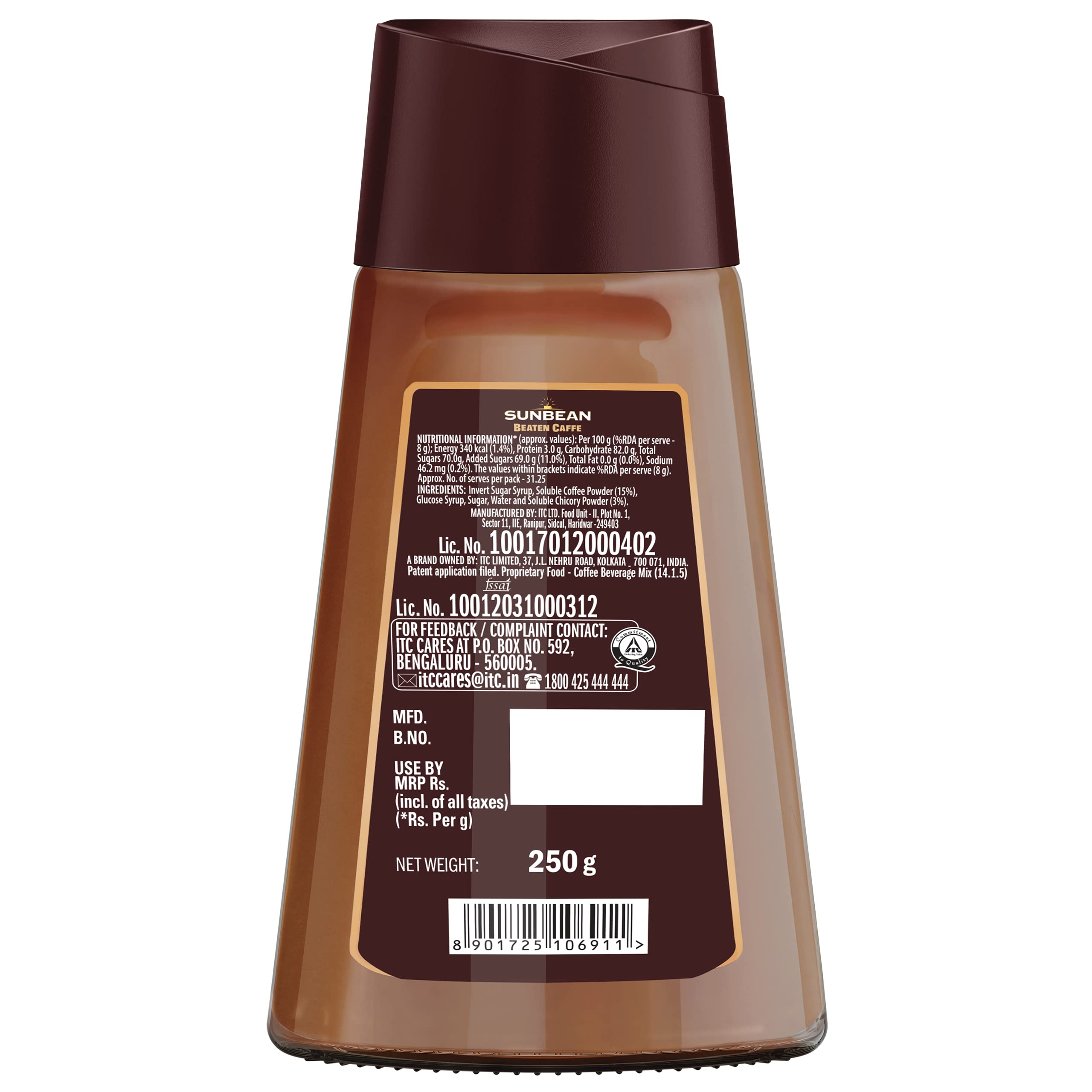 Sunbean Beaten Caffe, Instant Coffee Paste 250g Jar – view 2