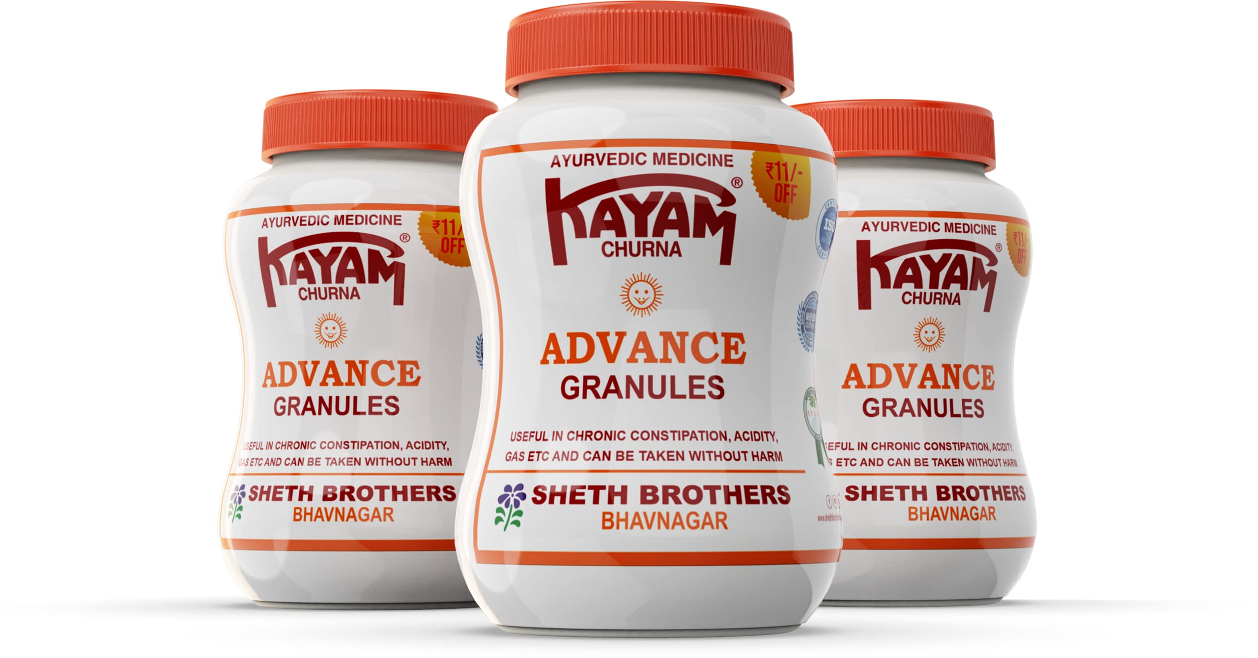 Sheth Brothers Kayam Churna Advance Granules jeera flavour bottles pack of 3