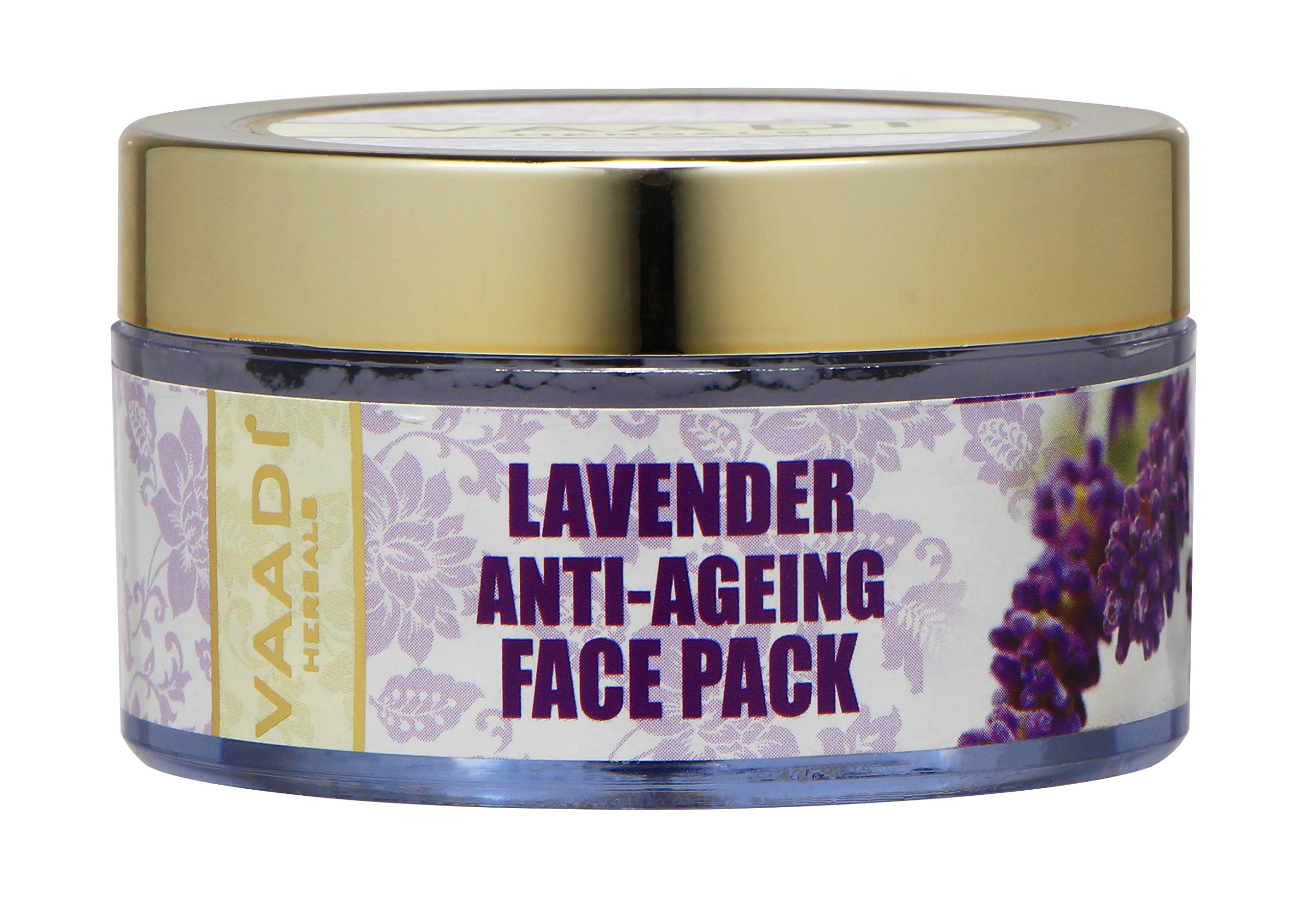 Vaadi Herbals lavender face pack jar front view