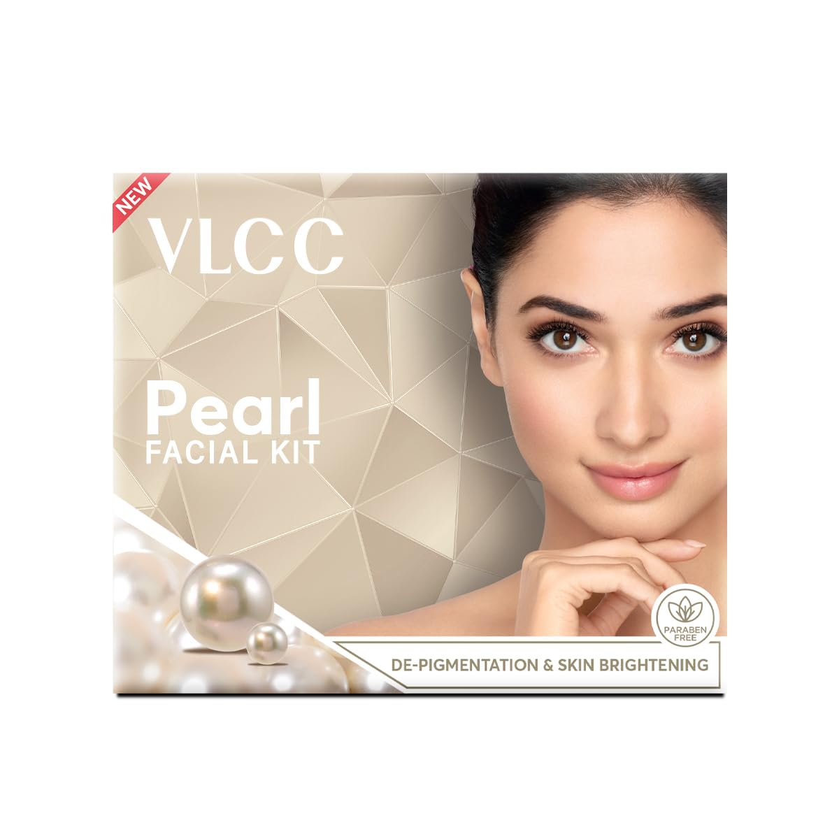 VLCC Pearl Facial Kit packaging with pearl facial treatment tubes
