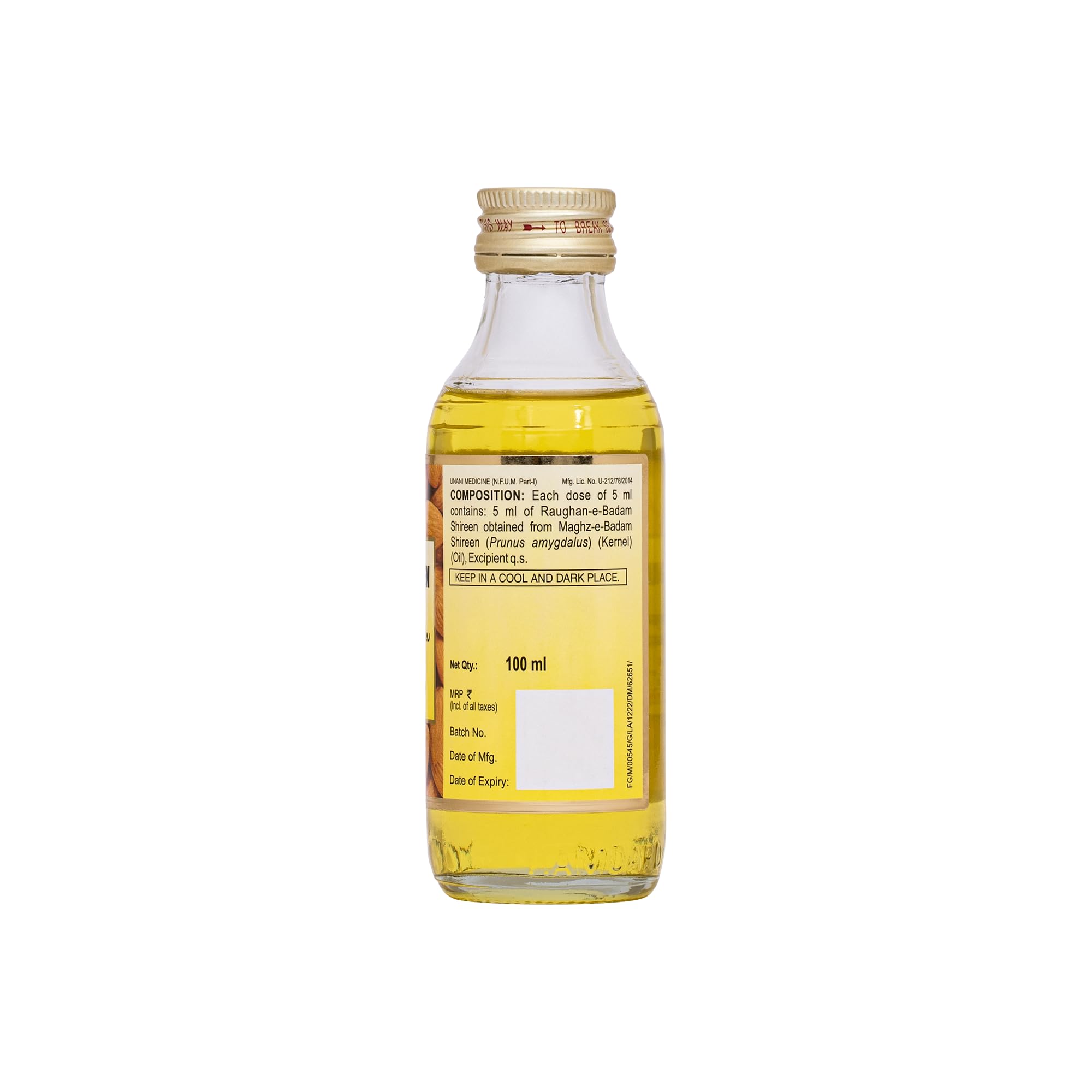Hamdard RAUGHAN-E-BADAM SHIREEN Sweet Almond Oil for Body and Skin – view 3