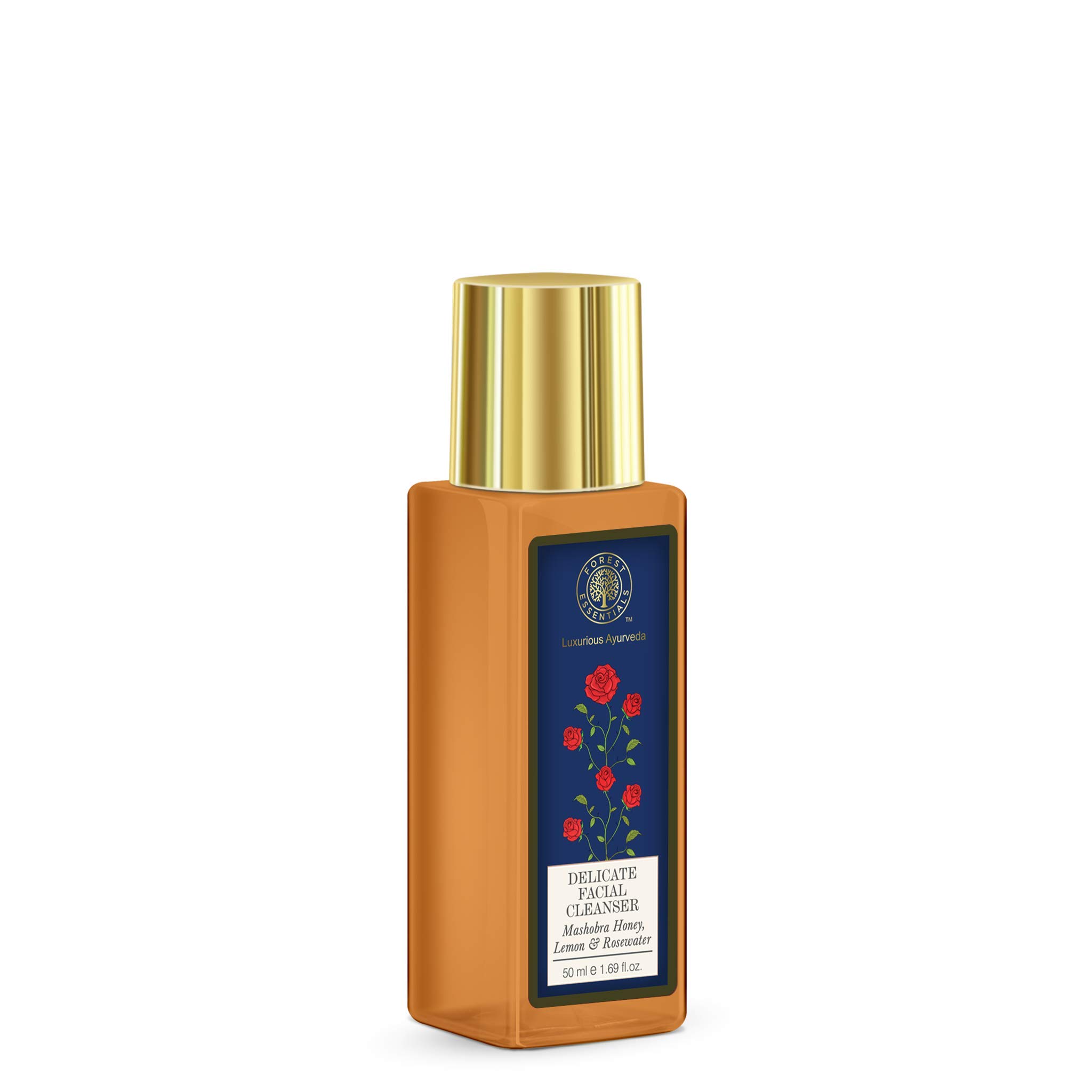 Forest Essentials Delicate Facial Cleanser, Saffron and Neem, 50ml and Travel Size Facial Cleanser Rosewater, Honey Lemon, 50ml – view 6