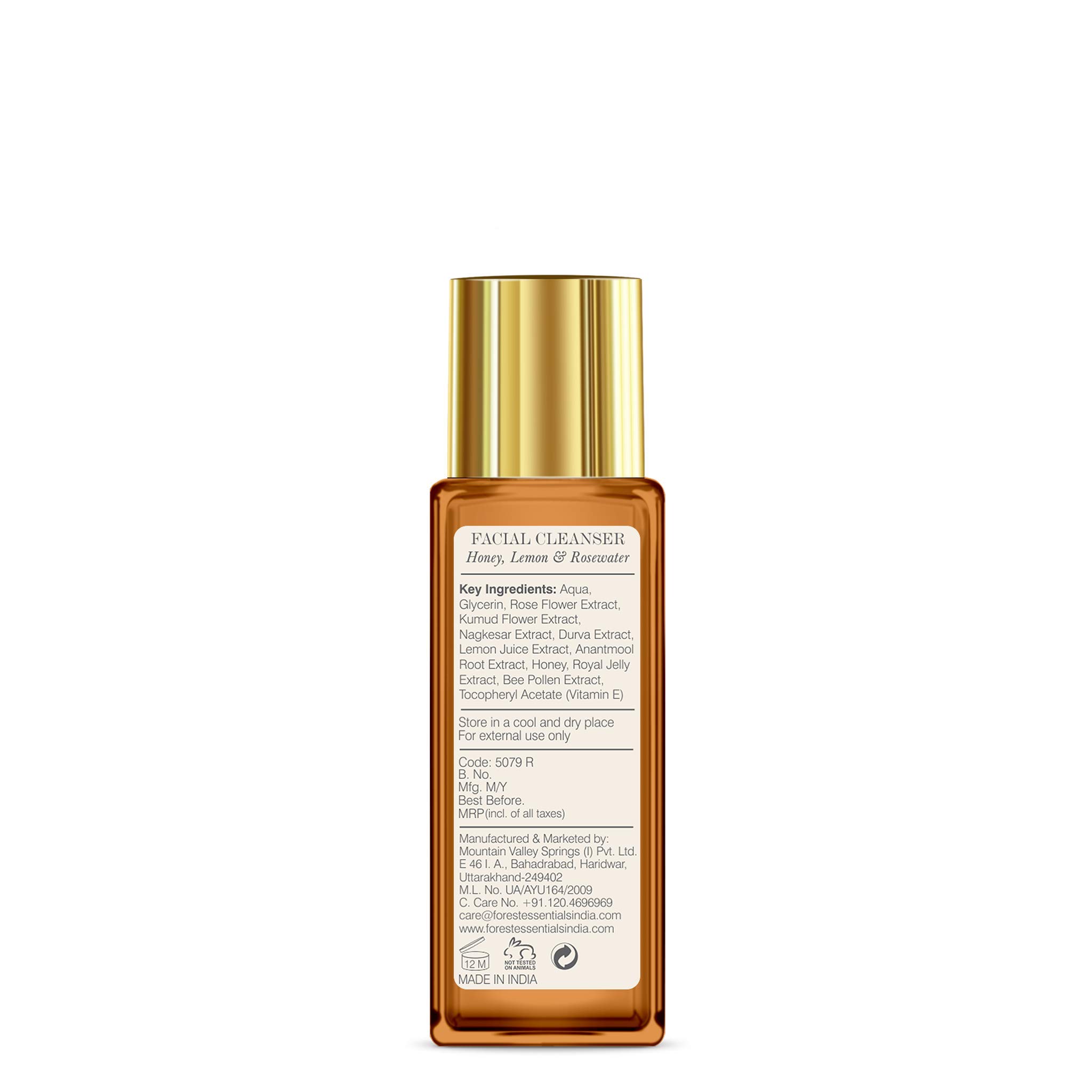 Forest Essentials Delicate Facial Cleanser, Saffron and Neem, 50ml and Travel Size Facial Cleanser Rosewater, Honey Lemon, 50ml – view 7