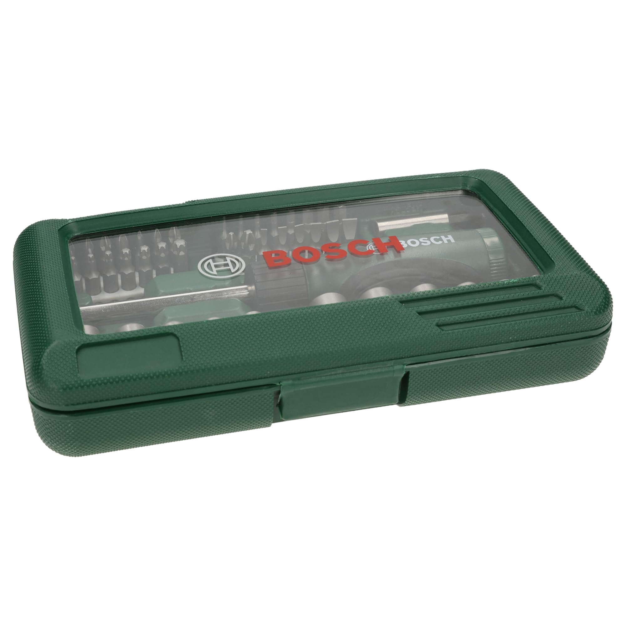 BOSCH 46-Piece Screwdriver Bit Set, 46 Pieces - 32 Screwdriver Bits, Nut-setters in 12 Sizes, Magnetic Universal Holder, Rachet Screwdriver, Green, Hard Case – view 5