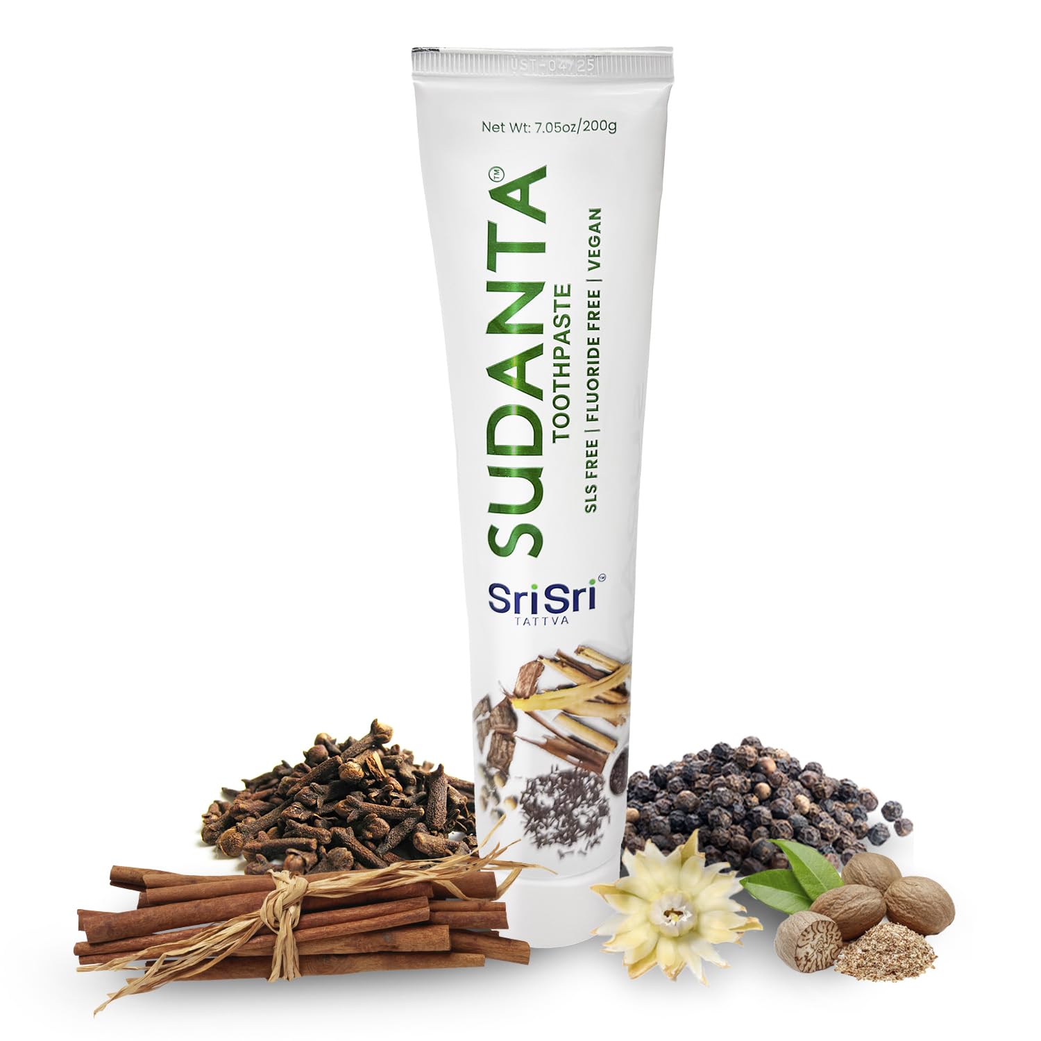 Sri Sri Tattva Sudanta Original Toothpaste - All Natural, Fluoride Free Tooth Paste with Cloves, Cinnamon, Bakul & More - 200g (Pack of 2), for Kids and Adults – view 3