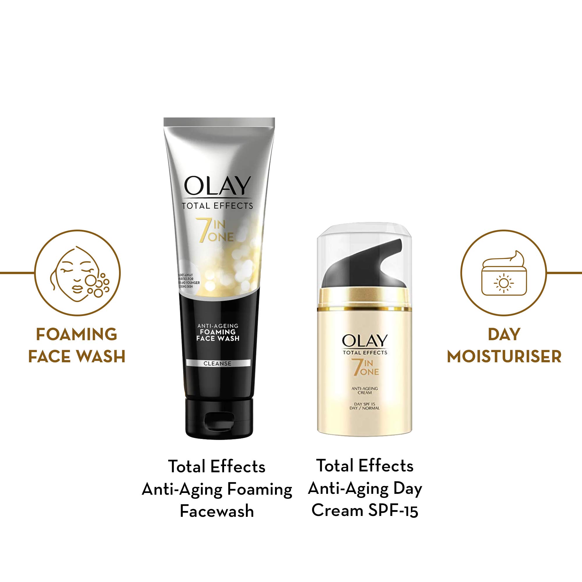 Olay Total Effects Giftpack - Day Cream with SPF 15 50gm + Cleanser 100g – view 2
