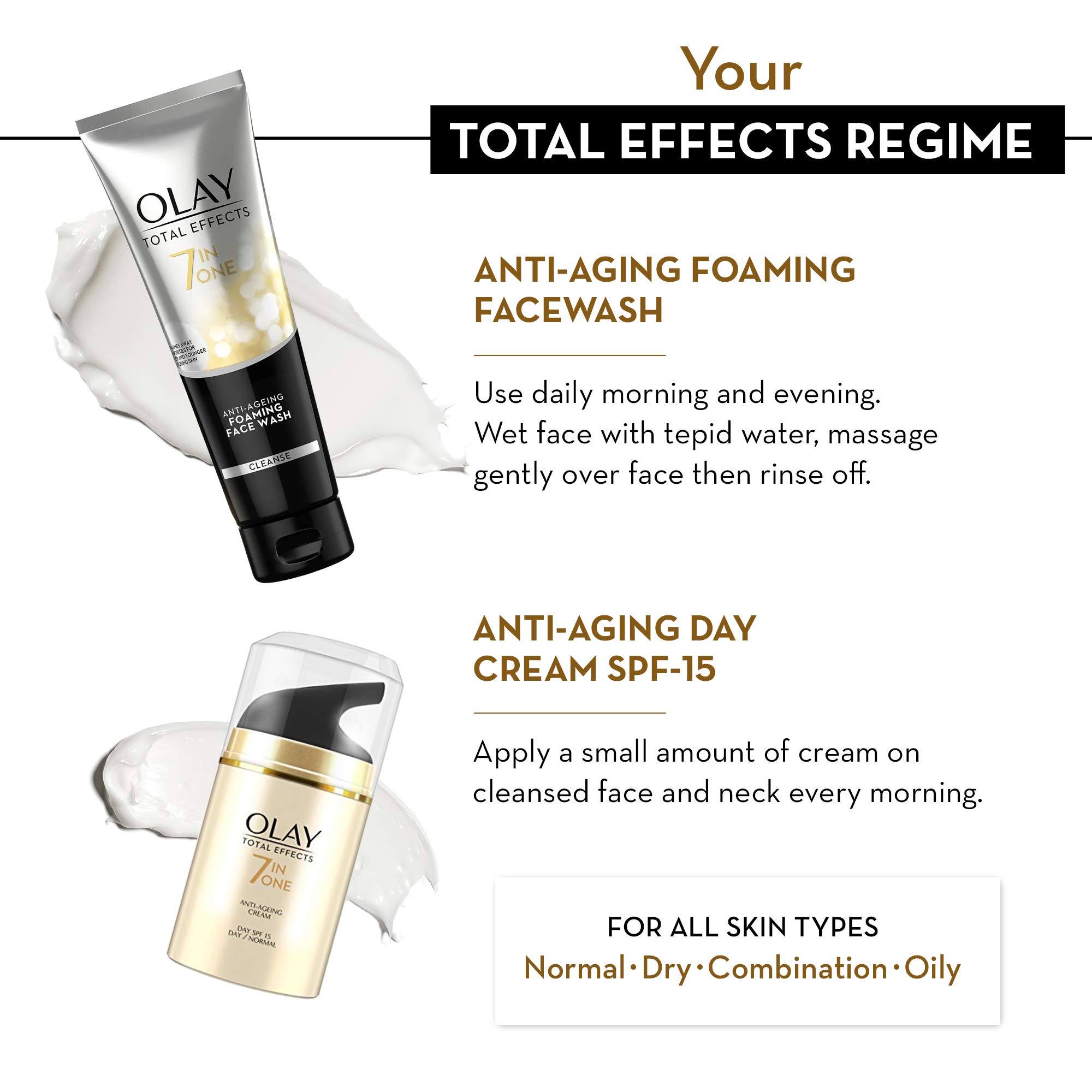 Olay Total Effects Giftpack - Day Cream with SPF 15 50gm + Cleanser 100g – view 6