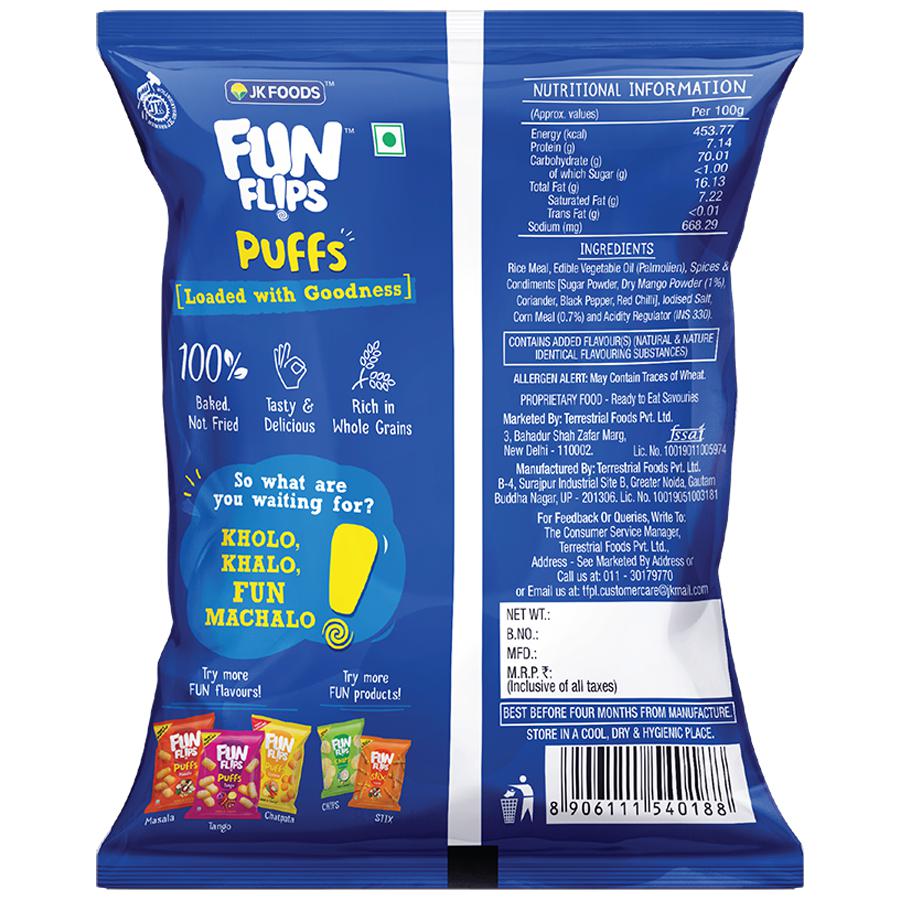 Fun Flips Puffs - Khatta Meetha, Baked & Crunchy, Delicious Flavours, 35 g – view 2