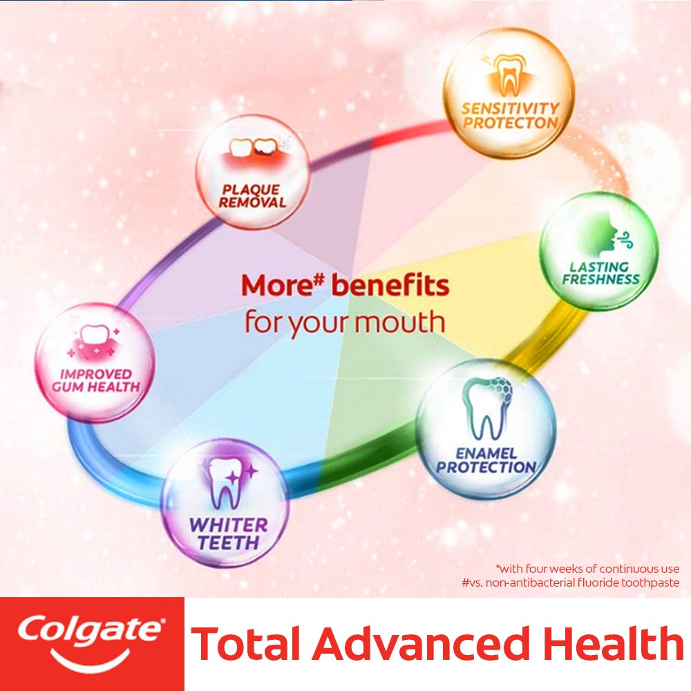 Colgate Total Advanced Health Anticavity Toothpaste for whole mouth covering teeth, tongue, cheeks and gums - (240g, Pack of 2) – view 2