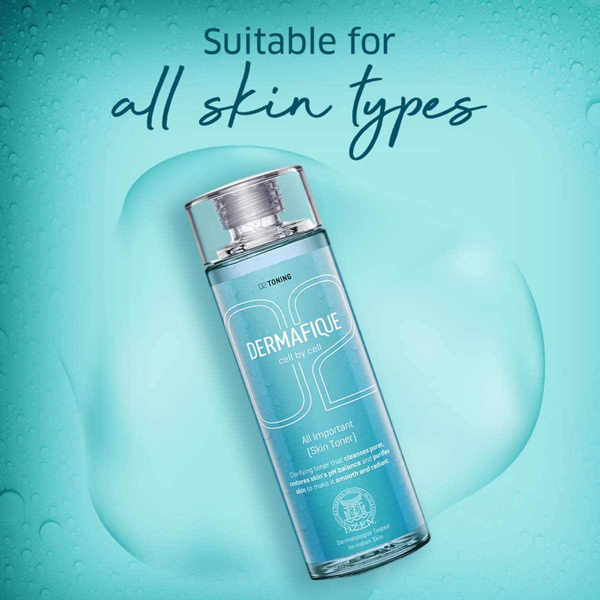Dermafique All Important Alcohol free Skin Toner for All Skin Types including Oily, Acne Prone, Sensitive & Normal Skin, with Vitamin E, Paraben Free, SLES Free, with AHA, with Hyaluronic Acid – view 3