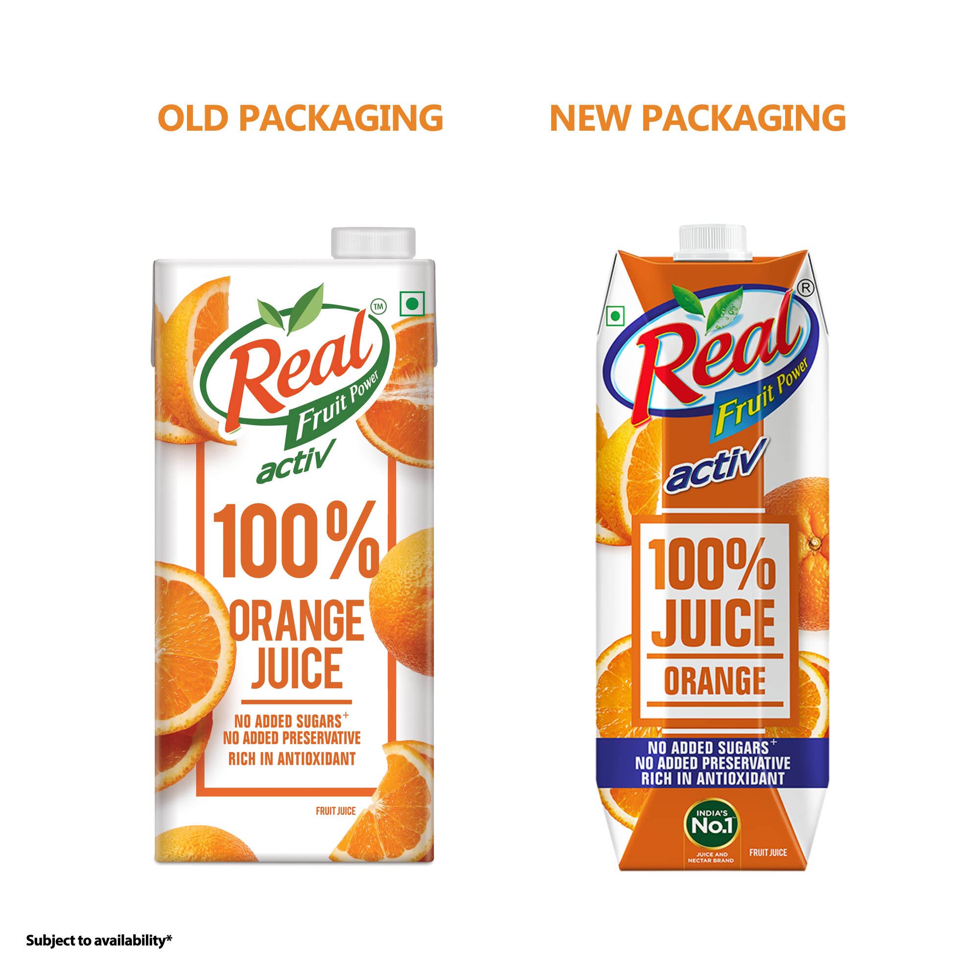 Real Activ 100% Orange Fruit Juice - 1L – view 2