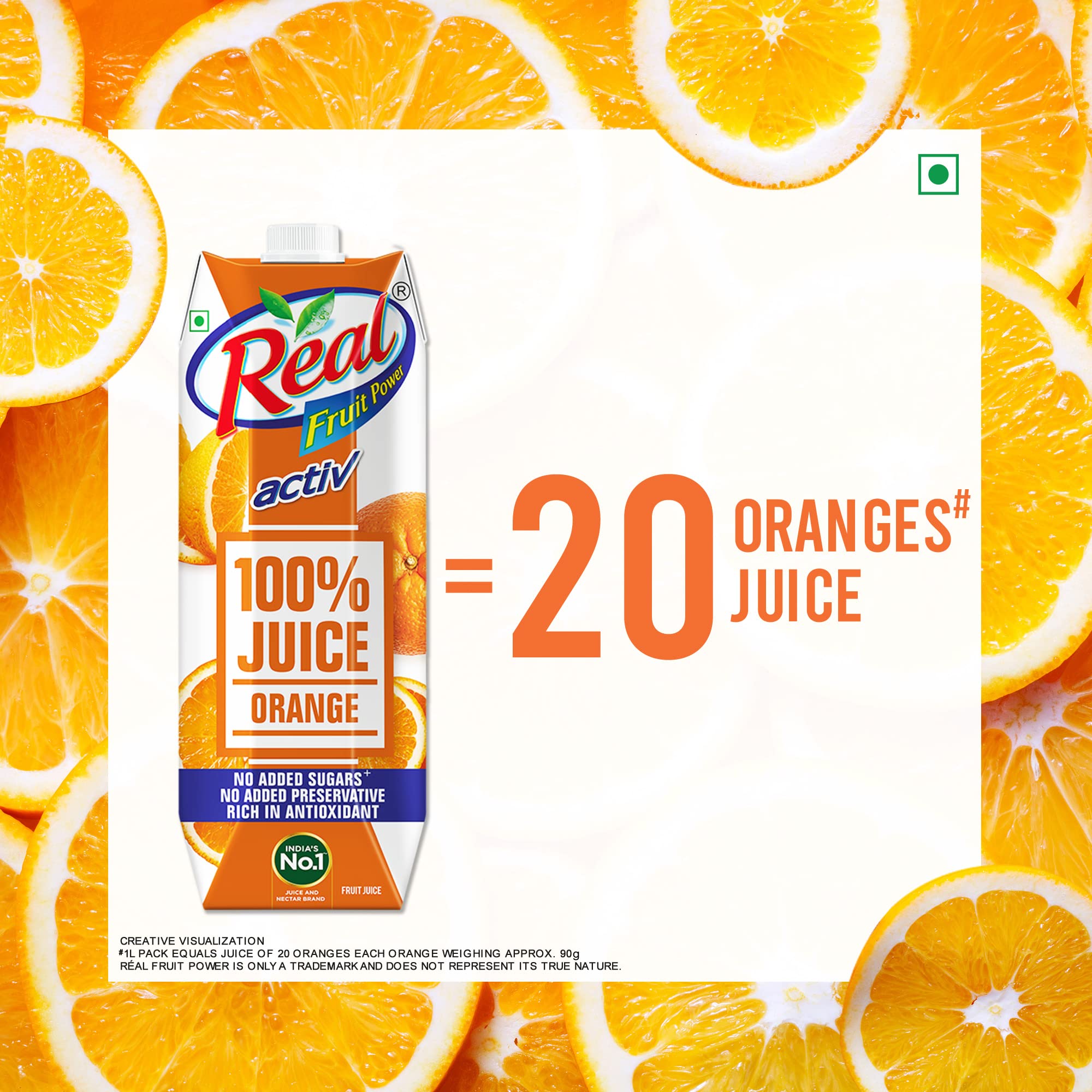 Real Activ 100% Orange Fruit Juice - 1L – view 5