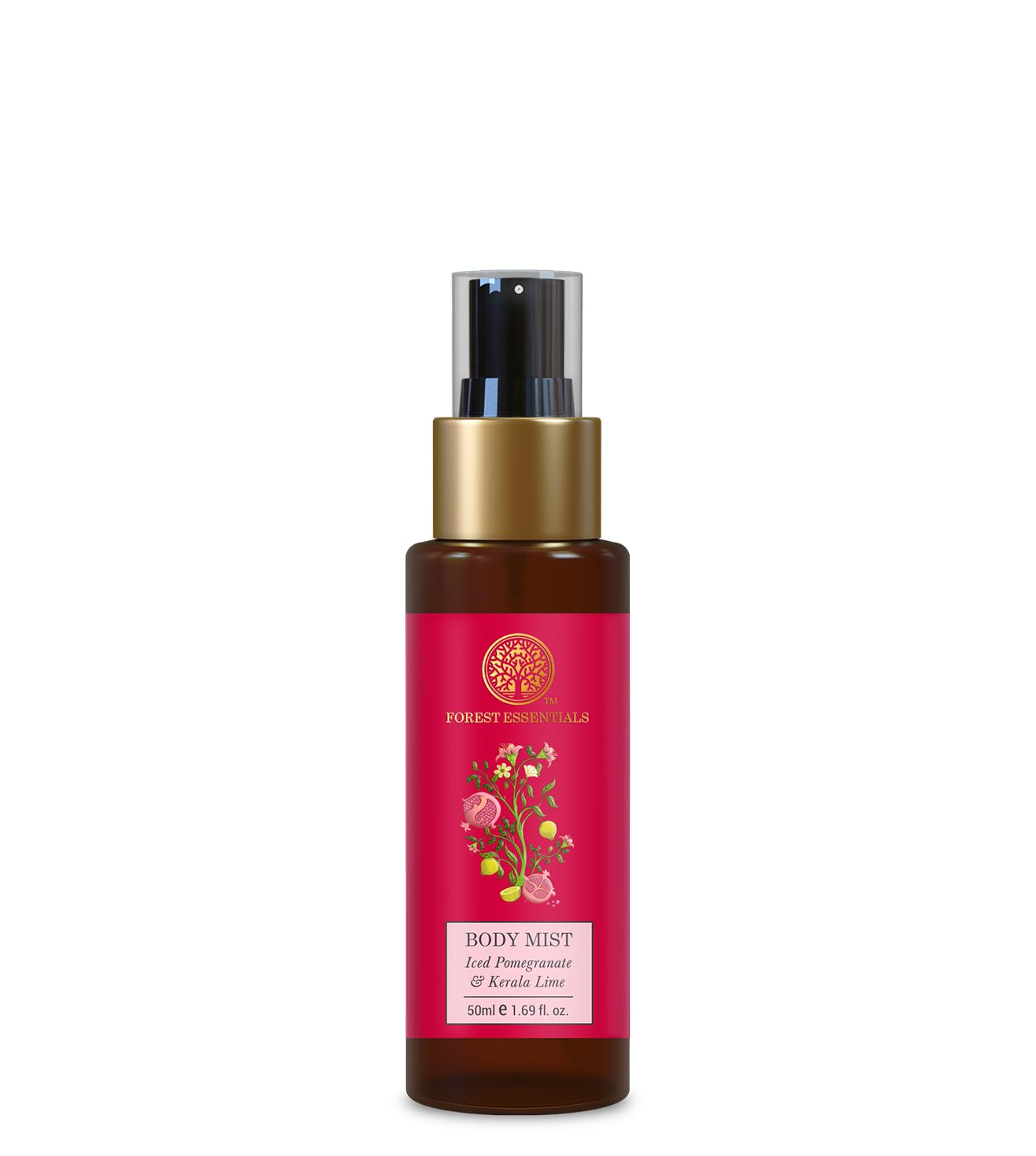 Travel-size Forest Essentials citrus body mist with pomegranate and lime