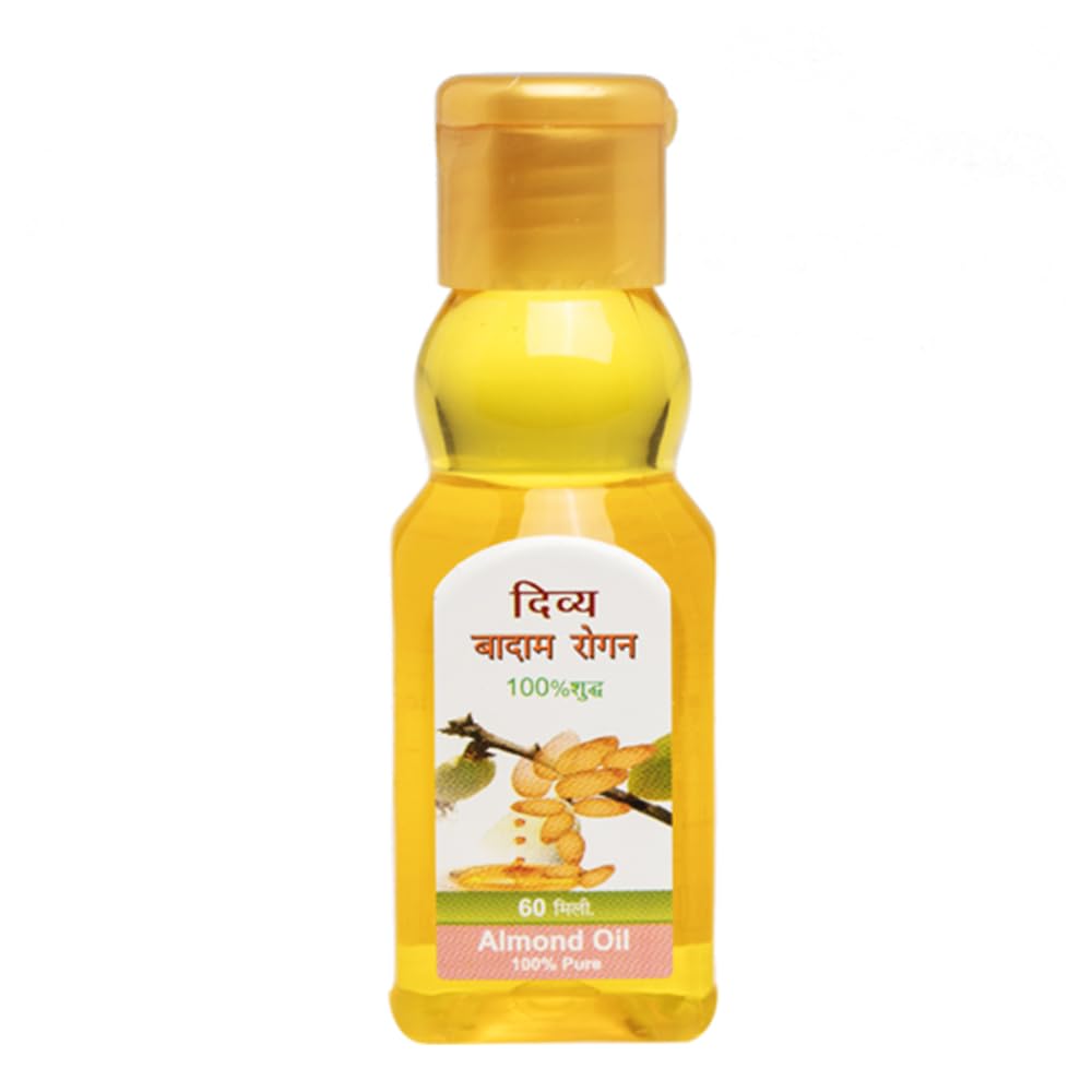 Patanjali pure almond oil bottle 60 ml front view