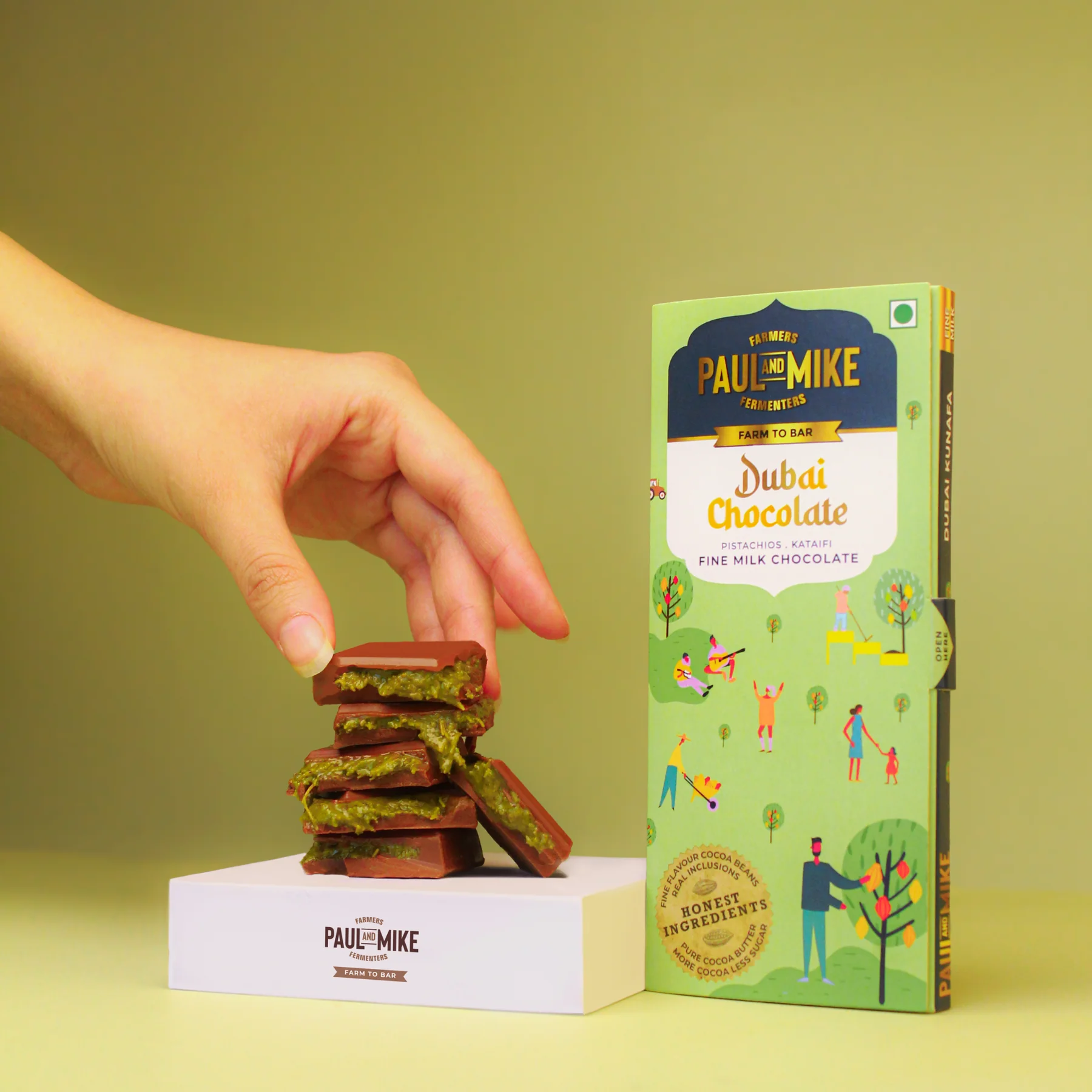 Viral Dubai-Inspired Kunafa, Pistachio & Gourmet Chocolate Bar 