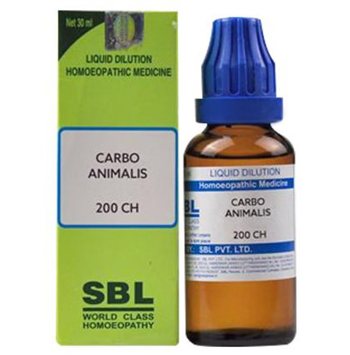 Two 11 ml Carbo Animalis 200 dilution remedy bottles