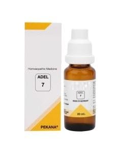 ADEL 7 Drop 20 ml compact homeopathy medicine bottle